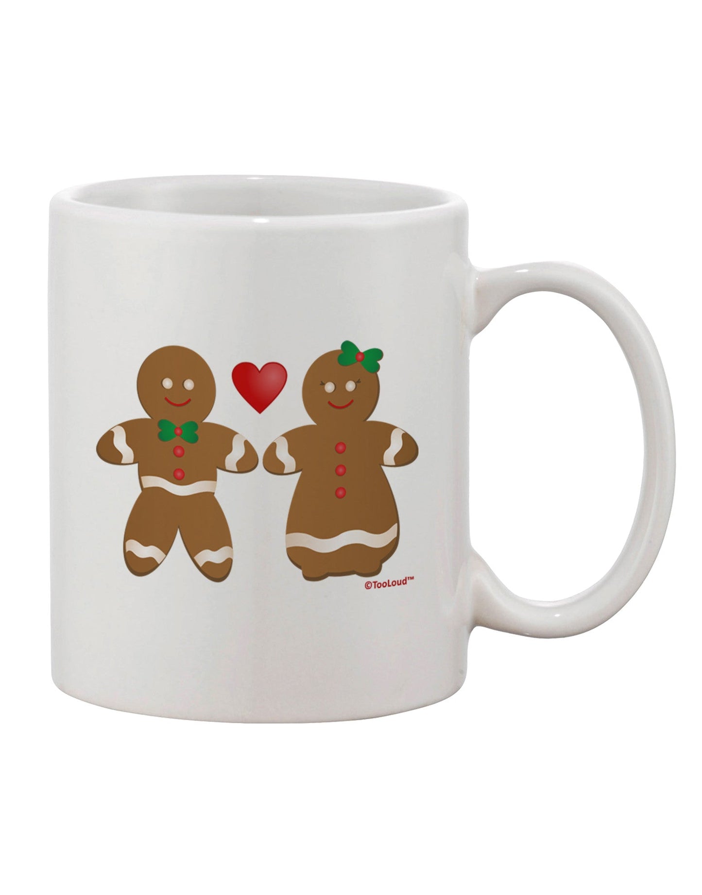 Gingerbread Couple Printed 11 oz Coffee Mug - Expertly Crafted by TooLoud-11 OZ Coffee Mug-TooLoud-White-Davson Sales