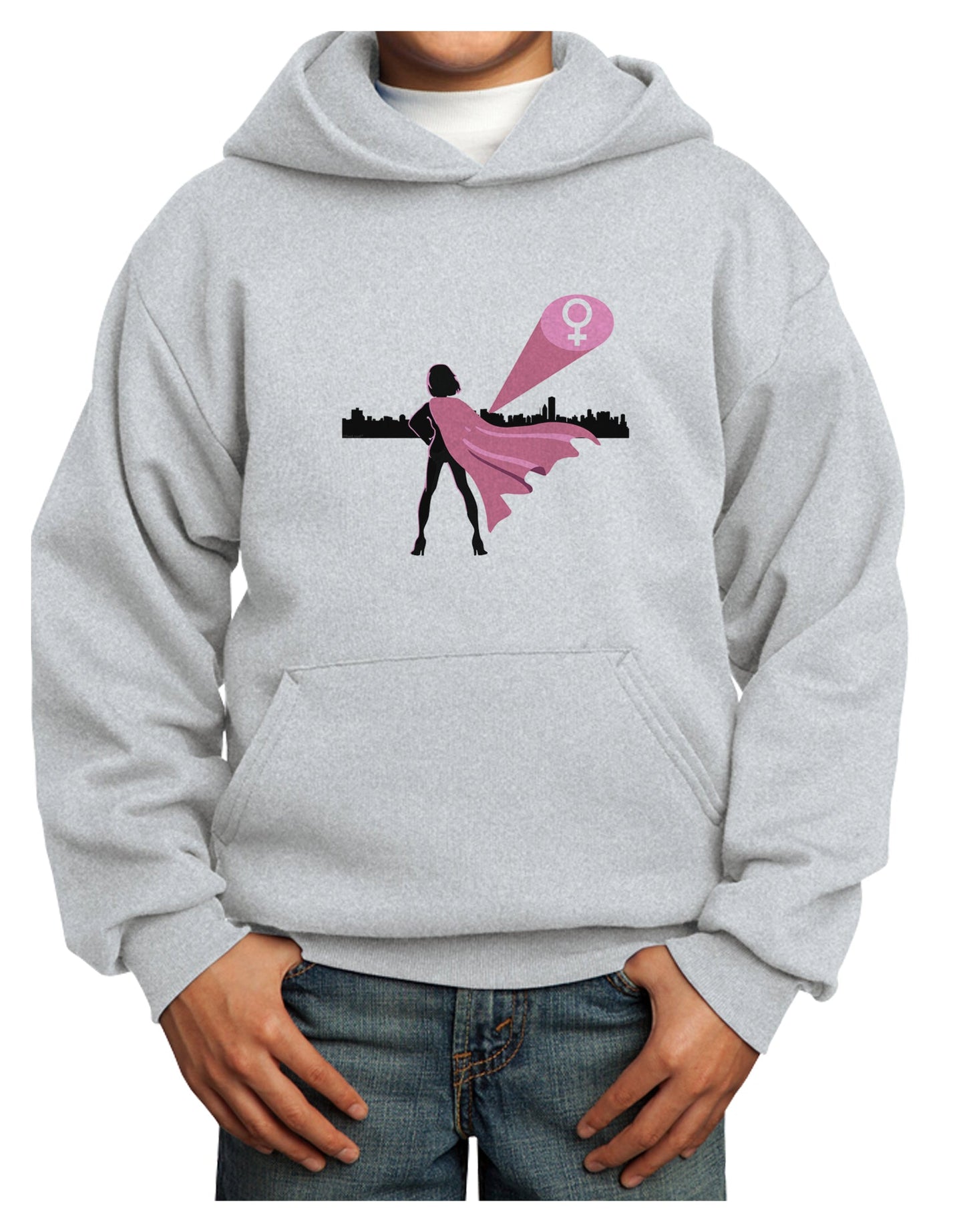 Girl Power Women's Empowerment Youth Hoodie Pullover Sweatshirt by TooLoud-Youth Hoodie-TooLoud-Ash-XS-Davson Sales