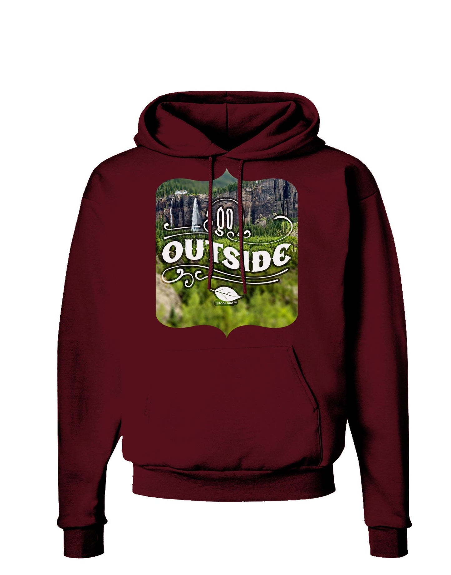 Go Outside - Beautiful Cliffs Dark Hoodie Sweatshirt by-Hoodie-TooLoud-Maroon-Small-Davson Sales