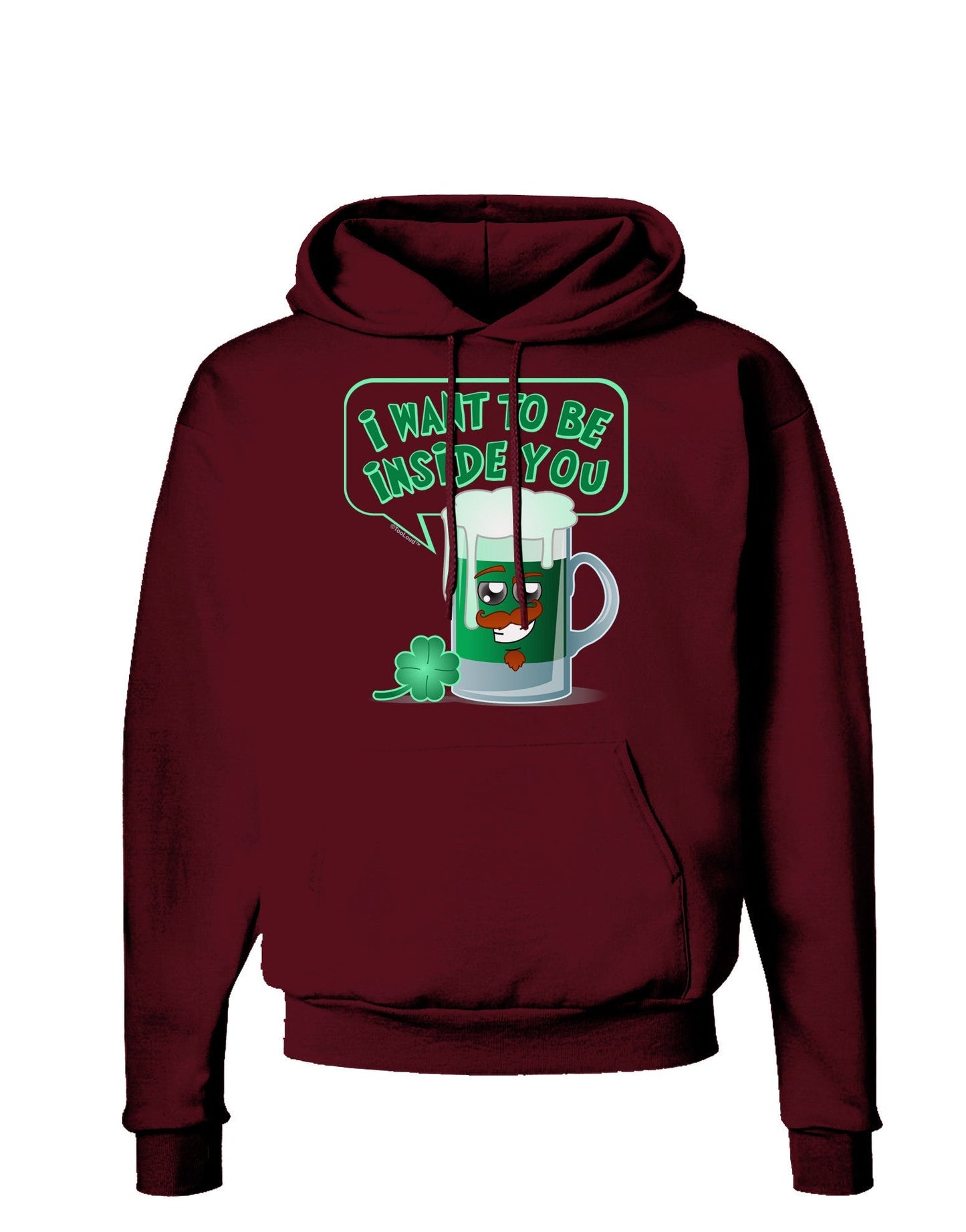 Green Beer - Inside You Dark Hoodie Sweatshirt-Hoodie-TooLoud-Maroon-Small-Davson Sales