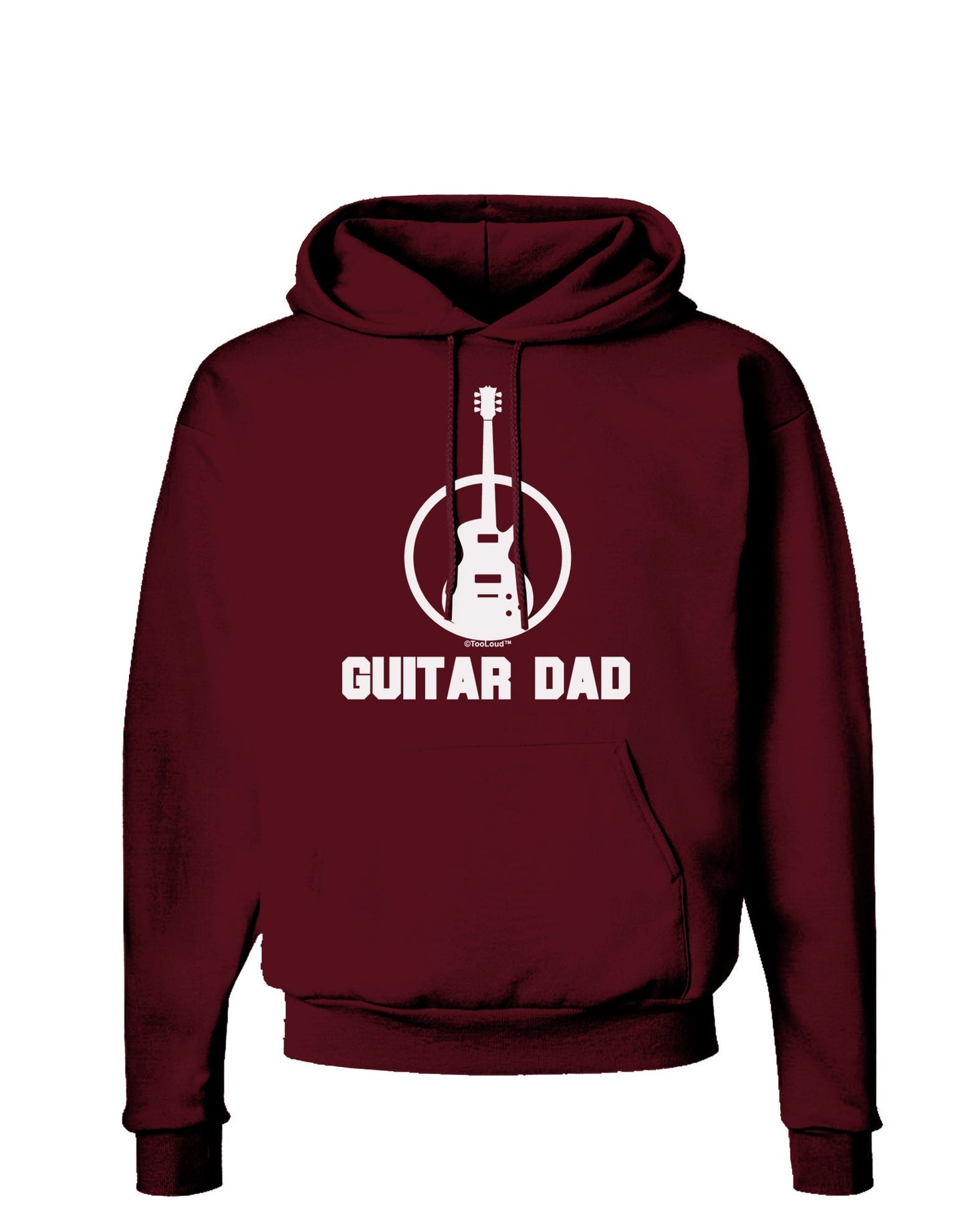Guitar Dad Dark Hoodie Sweatshirt by TooLoud-Hoodie-TooLoud-Maroon-Small-Davson Sales