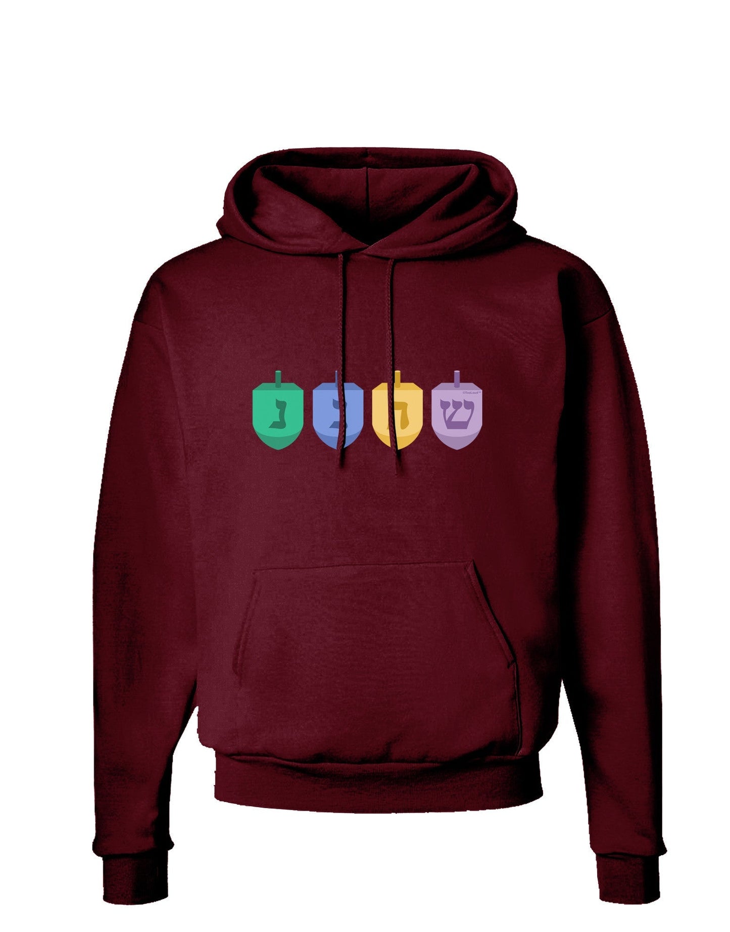 Hanukkah Dreidels Dark Hoodie Sweatshirt-Hoodie-TooLoud-Maroon-Small-Davson Sales