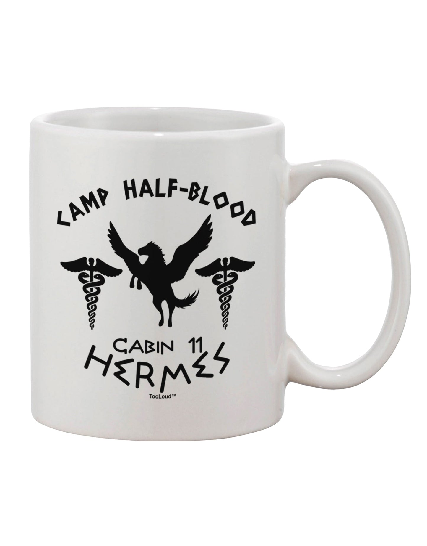 Hermes-inspired 11 oz Coffee Mug for Camp Half Blood Cabin 11 - Crafted by a Drinkware Expert-11 OZ Coffee Mug-TooLoud-White-Davson Sales