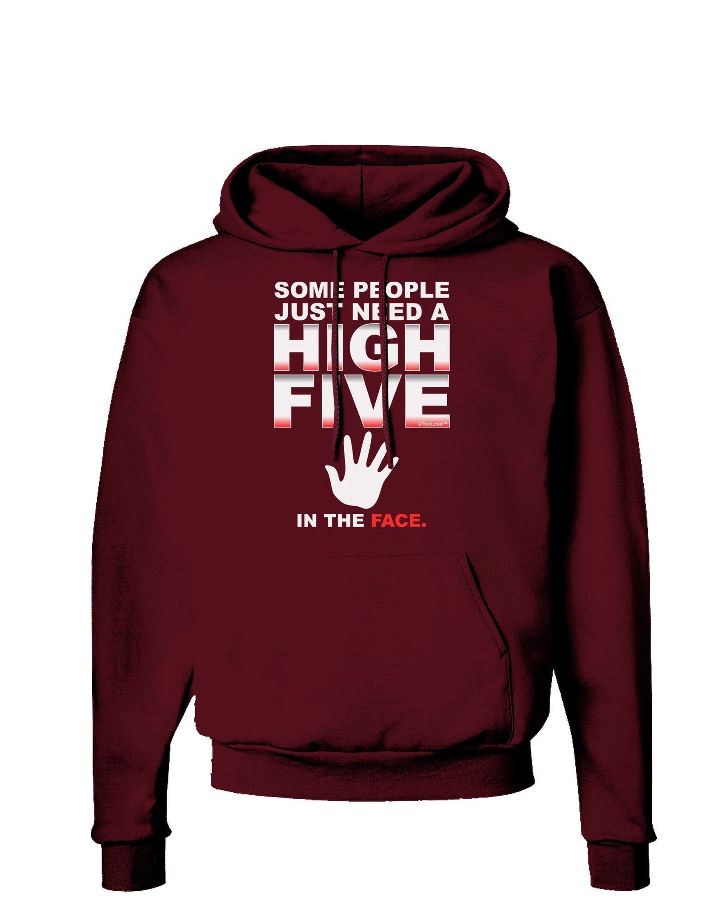 High Five In The Face Dark Hoodie Sweatshirt-Hoodie-TooLoud-Maroon-Small-Davson Sales