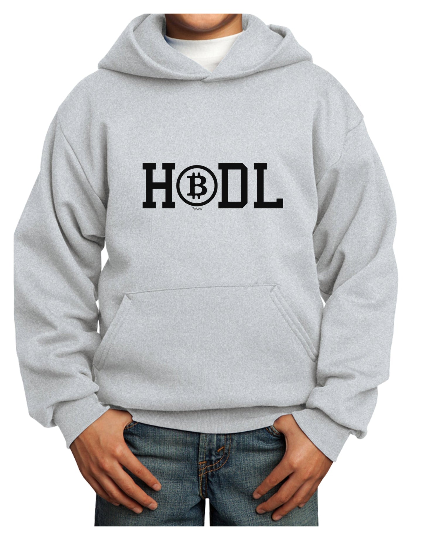 HODL Bitcoin Youth Hoodie Pullover Sweatshirt-Youth Hoodie-TooLoud-Ash-XS-Davson Sales