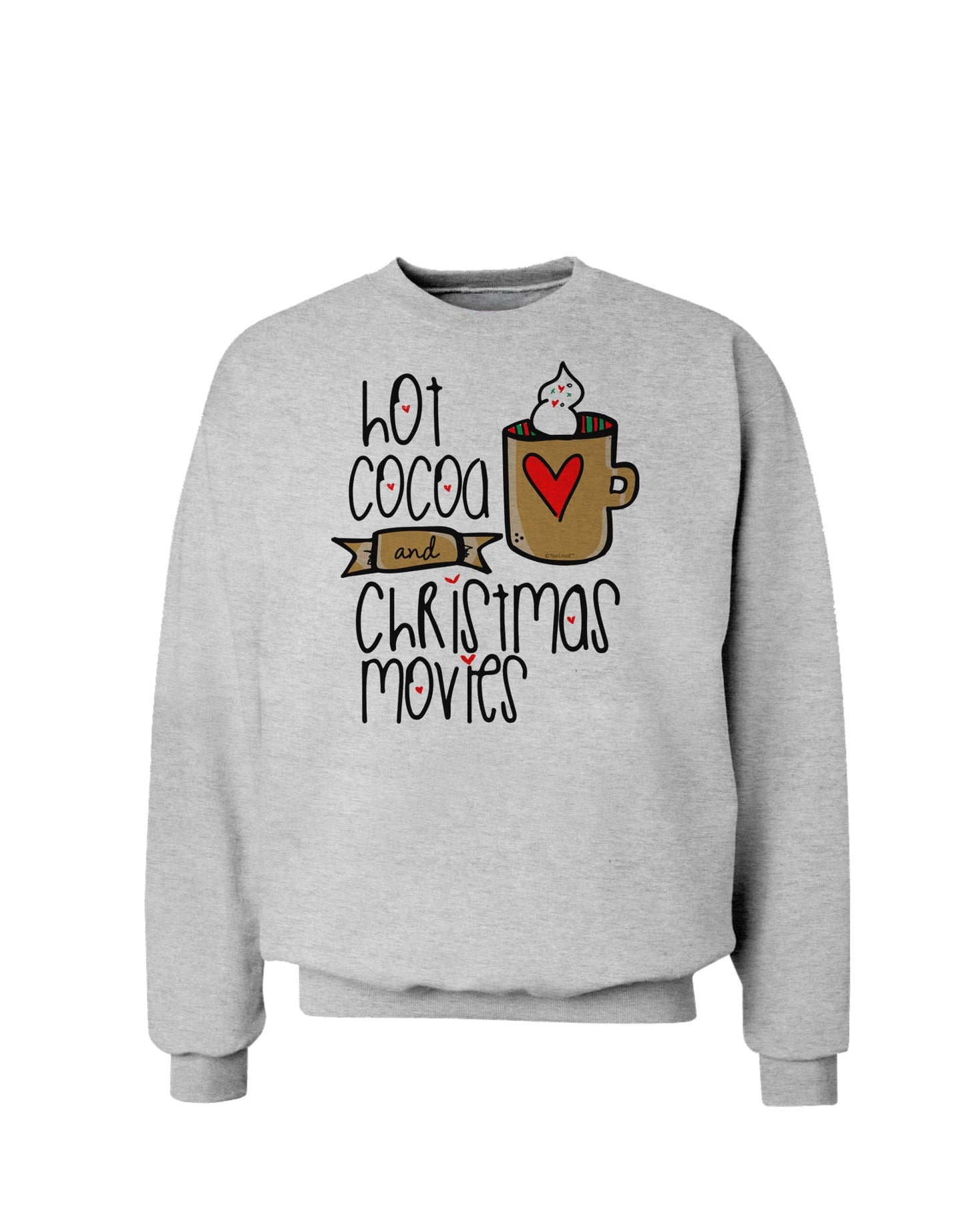 Hot Cocoa and Christmas Movies Sweatshirt-Sweatshirts-TooLoud-AshGray-Small-Davson Sales