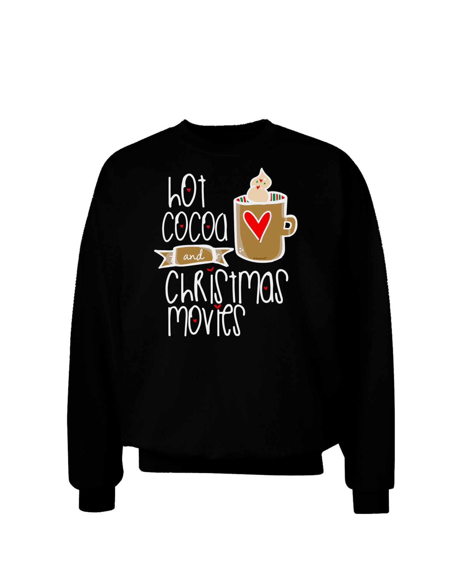 Hot Cocoa and Christmas Movies Sweatshirt-Sweatshirts-TooLoud-Black-Small-Davson Sales