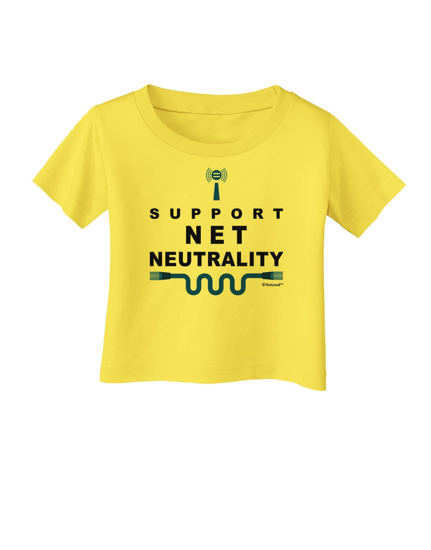 i Support Net Neutrality Infant T-Shirt-Infant T-Shirt-TooLoud-Yellow-06-Months-Davson Sales
