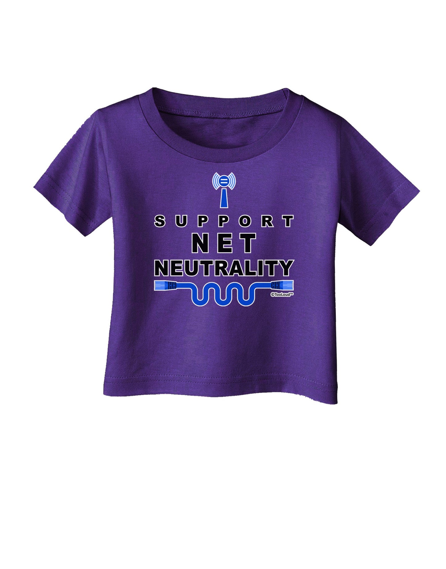 i Support Net Neutrality Infant T-Shirt Dark-Infant T-Shirt-TooLoud-Purple-06-Months-Davson Sales