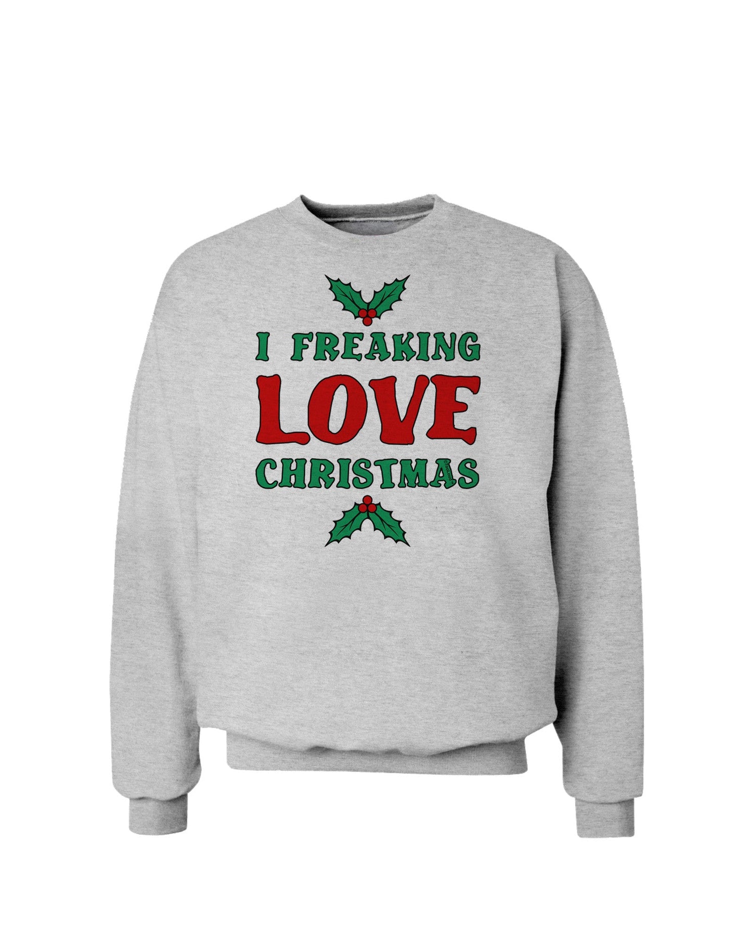 I F-ing Love Christmas Funny Sweatshirt-Sweatshirts-TooLoud-AshGray-Small-Davson Sales