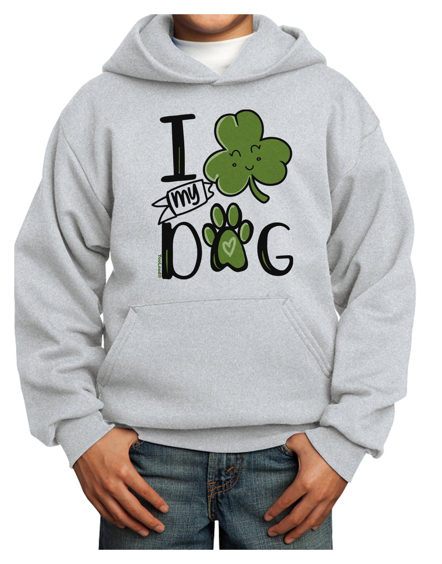 I Shamrock my Dog Youth Hoodie Pullover Sweatshirt-Youth Hoodie-TooLoud-Ash-XS-Davson Sales