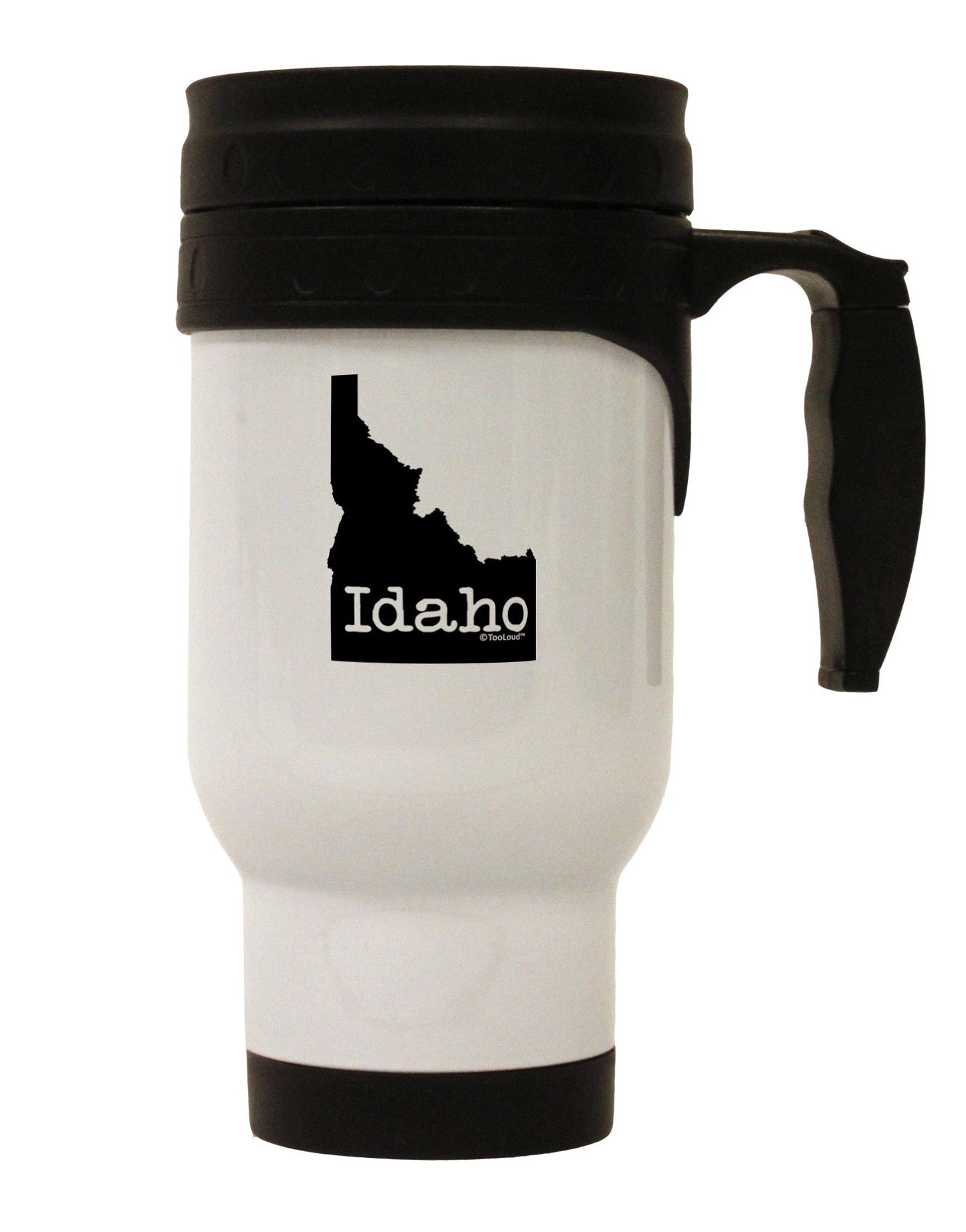 Idaho - United States Shape Stainless Steel 14oz Travel Mug-Travel Mugs-TooLoud-White-Davson Sales