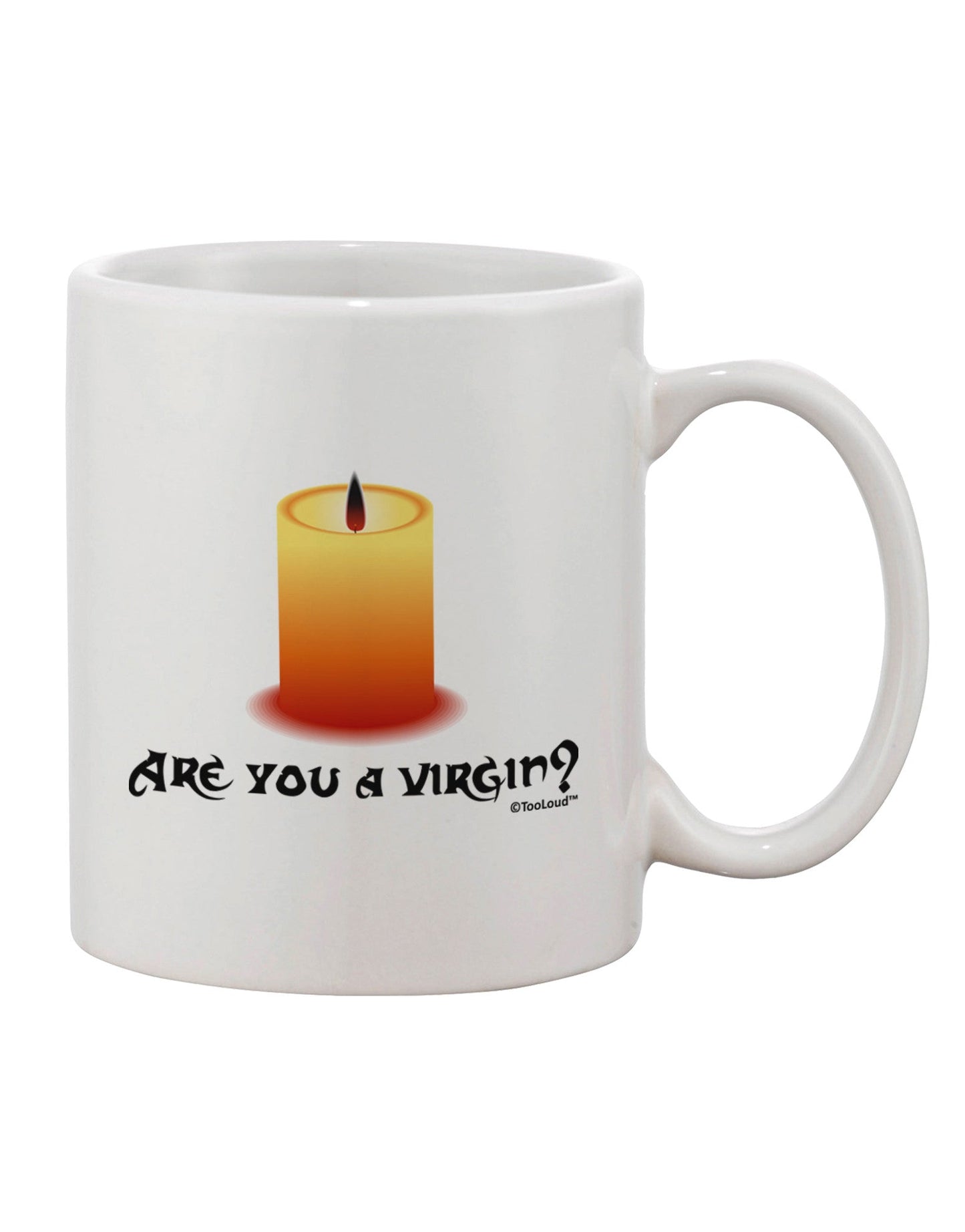 Introducing the Exquisite Virgin - Black Flame Candle Printed 11 oz Coffee Mug by TooLoud-11 OZ Coffee Mug-TooLoud-White-Davson Sales