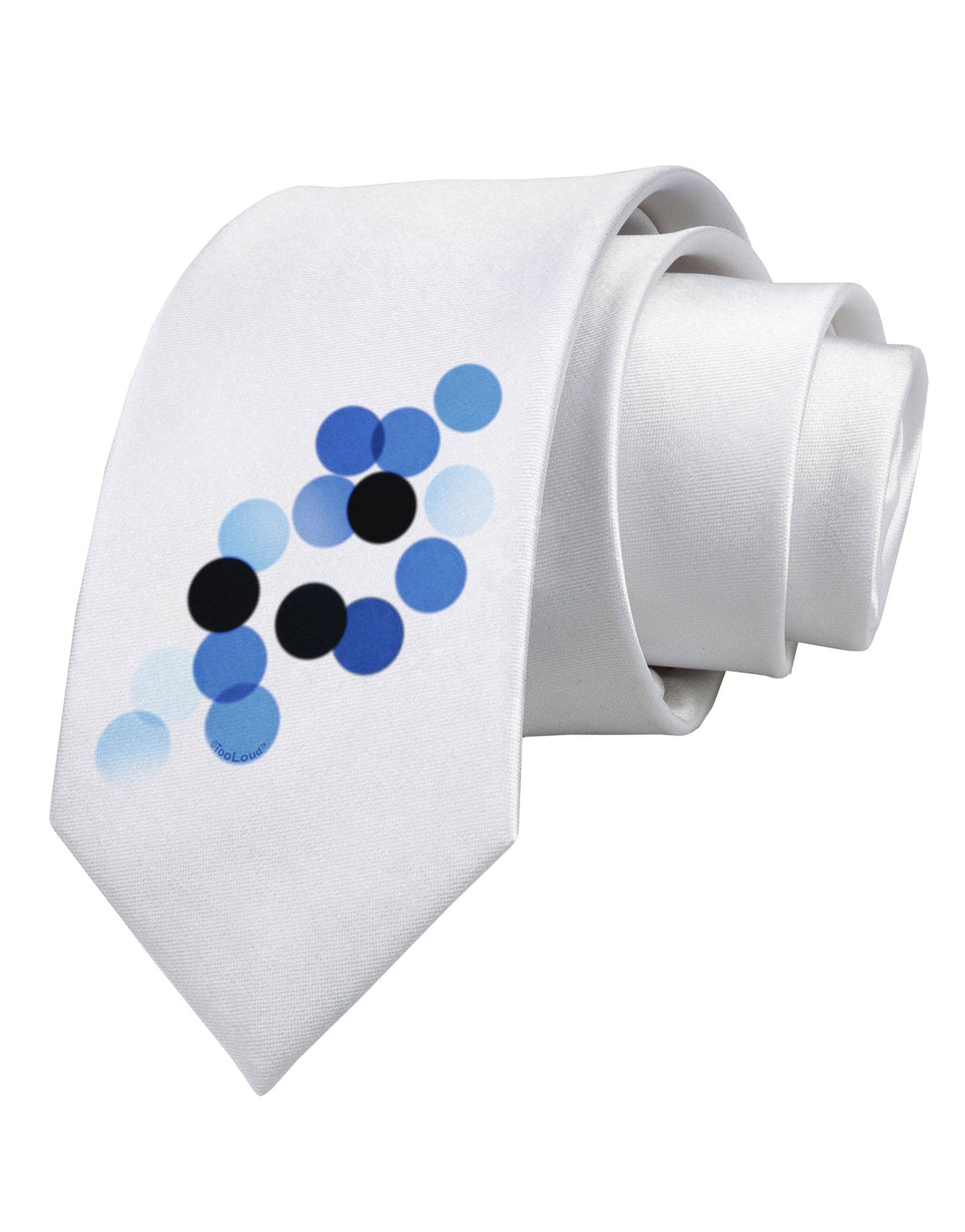 Inverted Bokeh Printed White Necktie by