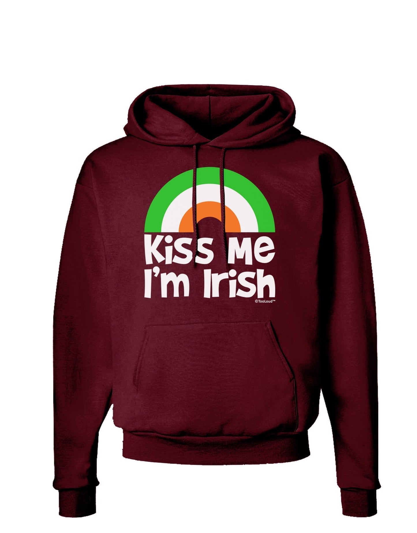 Irish Flag Rainbow - Kiss Me I'm Irish Dark Hoodie Sweatshirt by TooLoud-Hoodie-TooLoud-Maroon-Small-Davson Sales