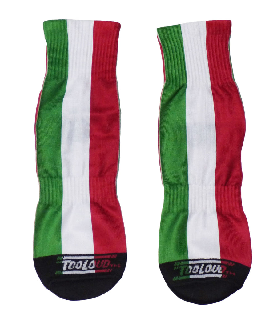 Italian Flag Adult Short Socks - Exquisite All Over Print Design - TooLoud-Socks-TooLoud-White-Ladies-4-6-Davson Sales