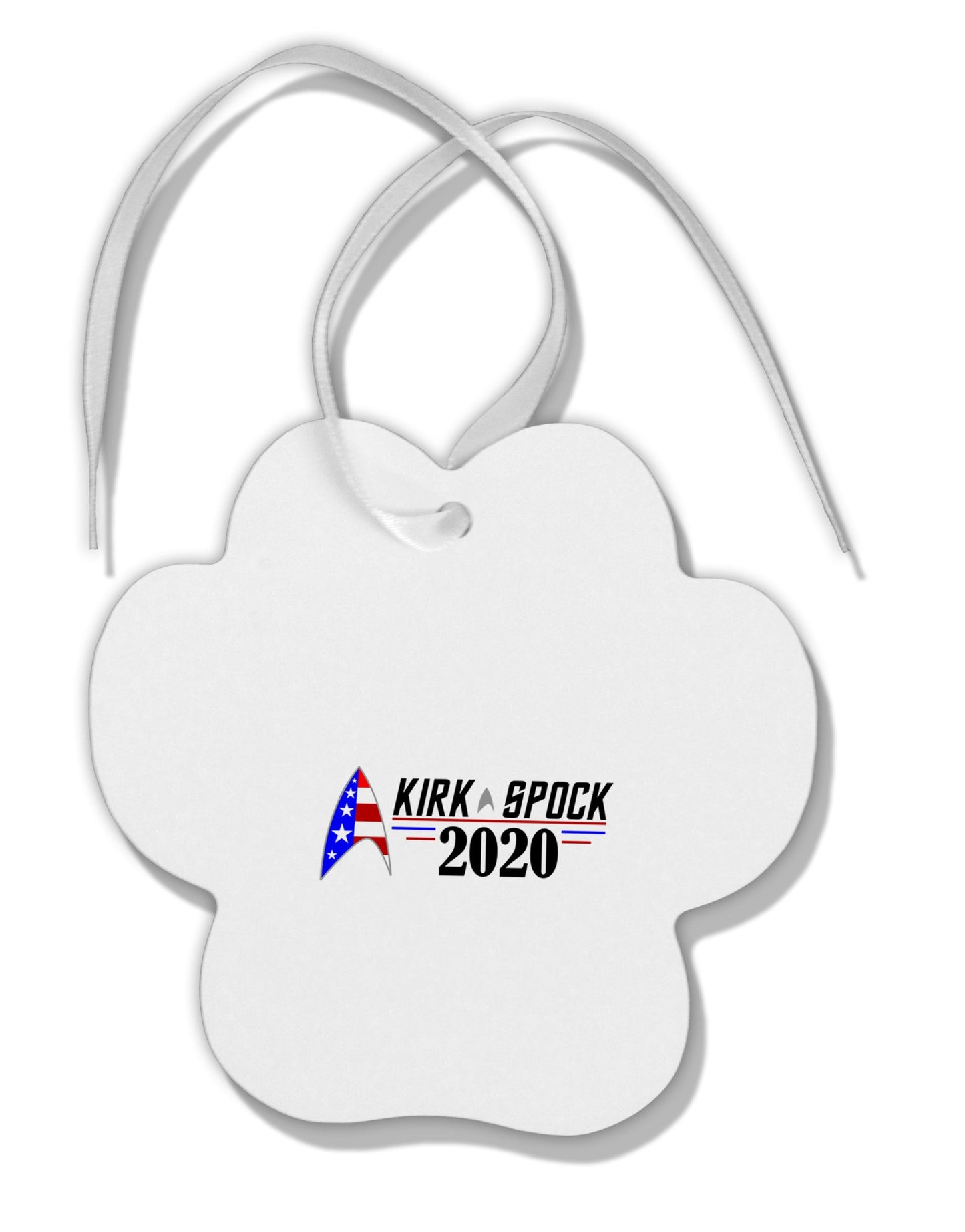 Kirk Spock 2020 Funny Paw Print Shaped Ornament by TooLoud-Ornament-TooLoud-White-Davson Sales