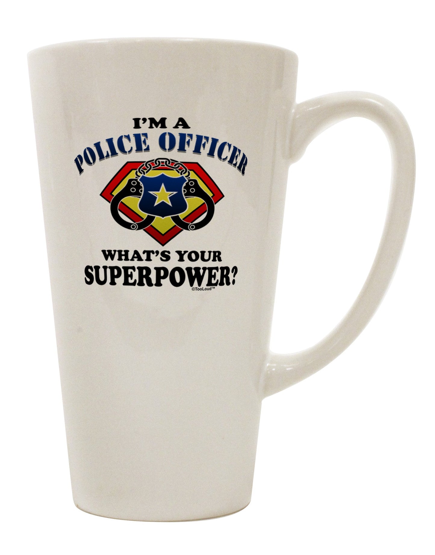 Law Enforcement Professional - Empowering 16 Ounce Conical Latte Coffee Mug - TooLoud-Conical Latte Mug-TooLoud-White-Davson Sales