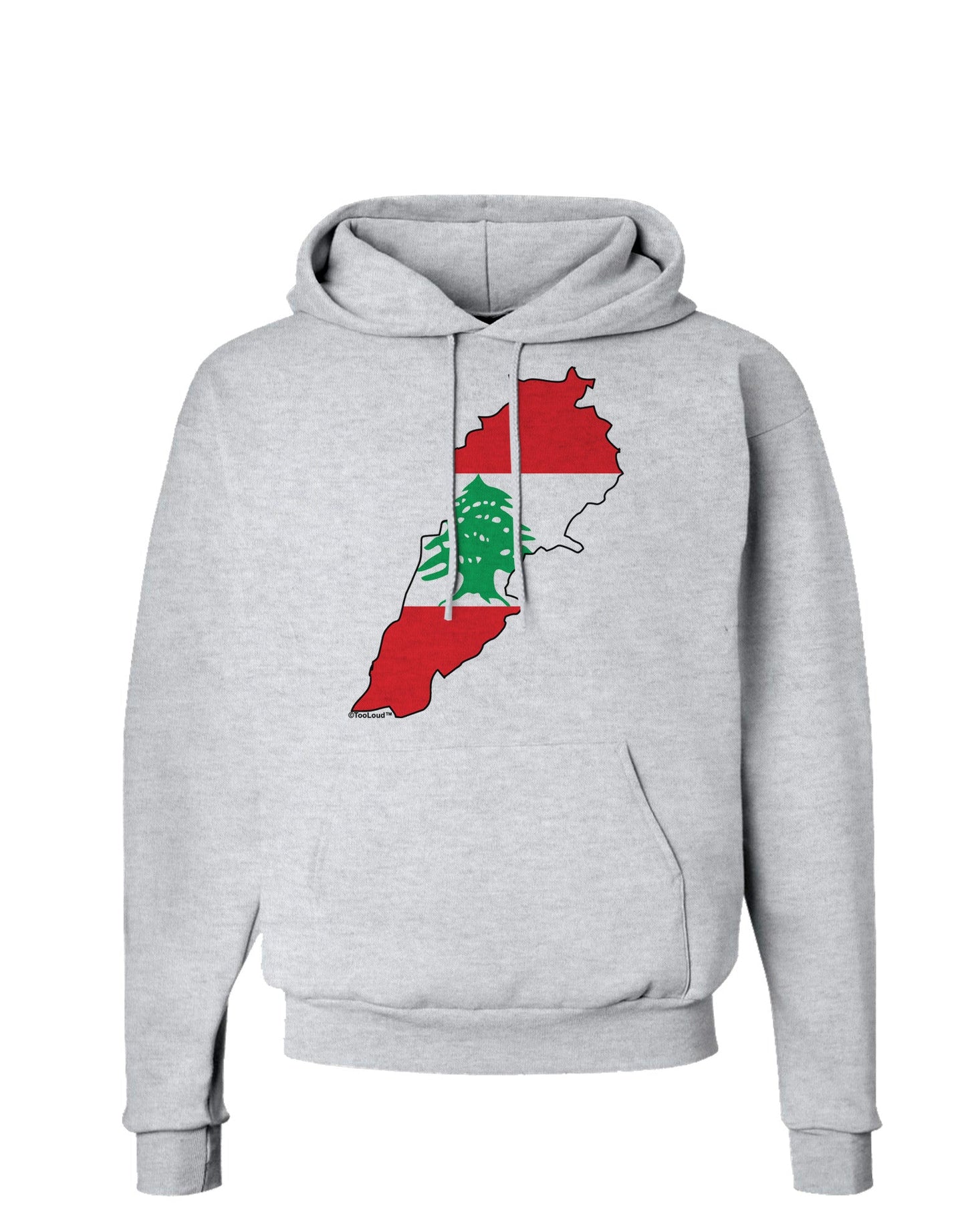 Lebanon Flag Silhouette Hoodie Sweatshirt-Hoodie-TooLoud-AshGray-Small-Davson Sales