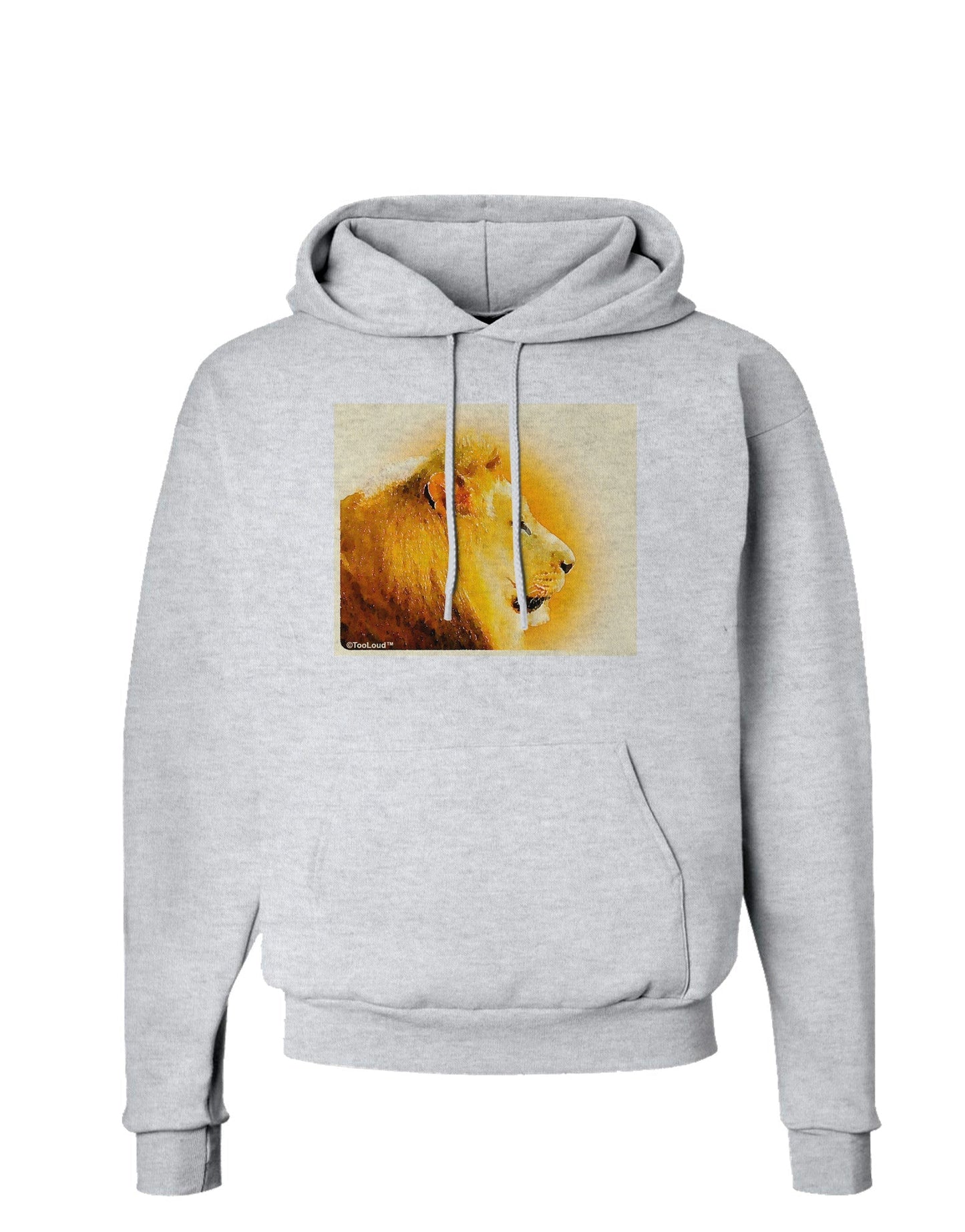 Lion Watercolor 3 Hoodie Sweatshirt-Hoodie-TooLoud-AshGray-Small-Davson Sales