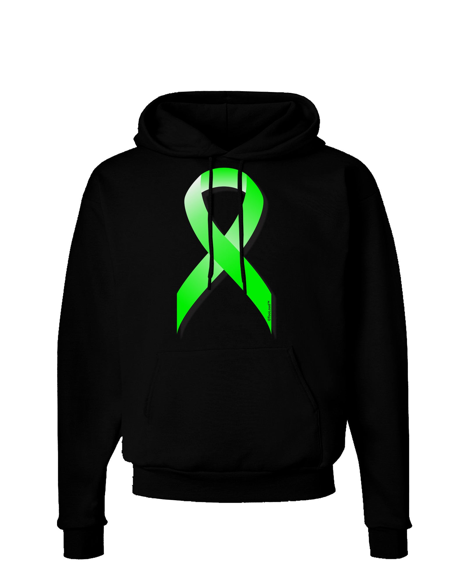 Lyme Disease Awareness Ribbon - Lime Green Dark Hoodie Sweatshirt-Hoodie-TooLoud-Black-Small-Davson Sales