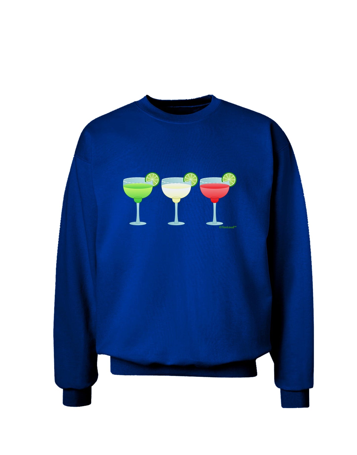 Margaritas - Mexican Flag Colors - Cinco de Mayo Adult Dark Sweatshirt by TooLoud-Sweatshirts-TooLoud-Deep-Royal-Blue-Small-Davson Sales