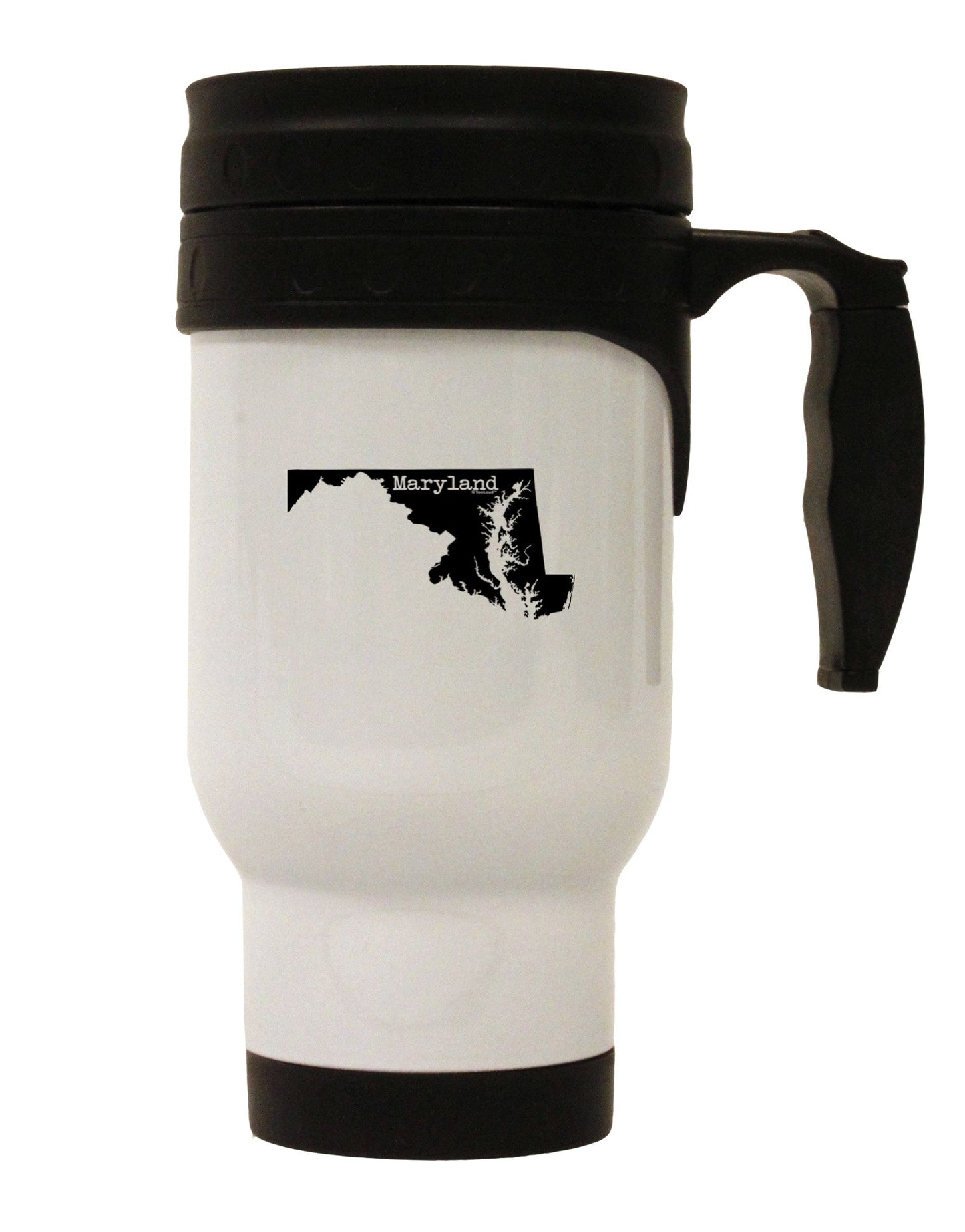 Maryland - United States Shape Stainless Steel 14oz Travel Mug-Travel Mugs-TooLoud-White-Davson Sales