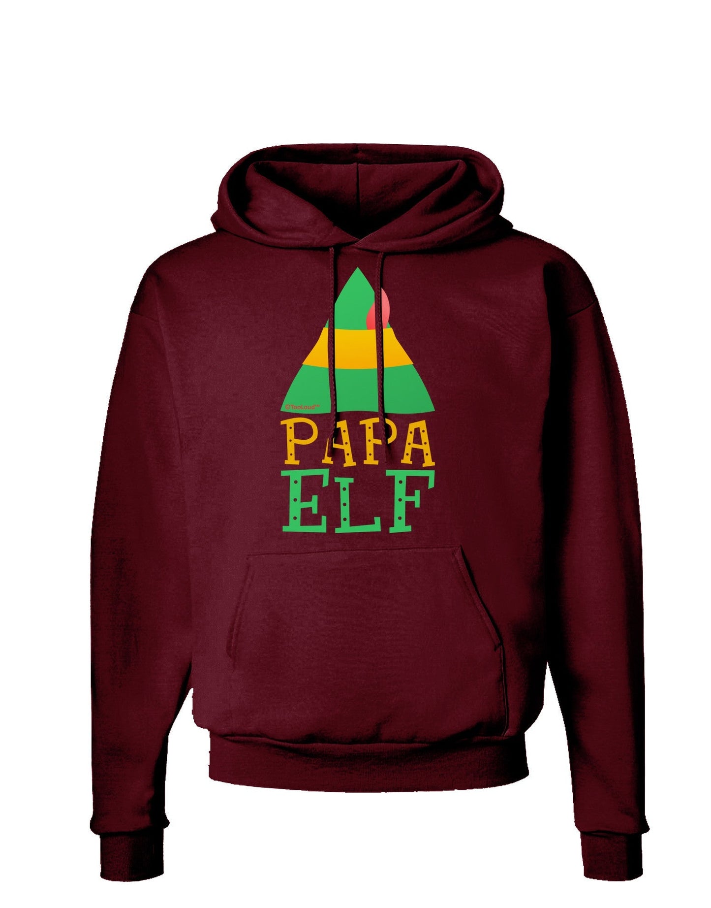 Matching Christmas Design - Elf Family - Papa Elf Dark Hoodie Sweatshirt-Hoodie-TooLoud-Maroon-Small-Davson Sales