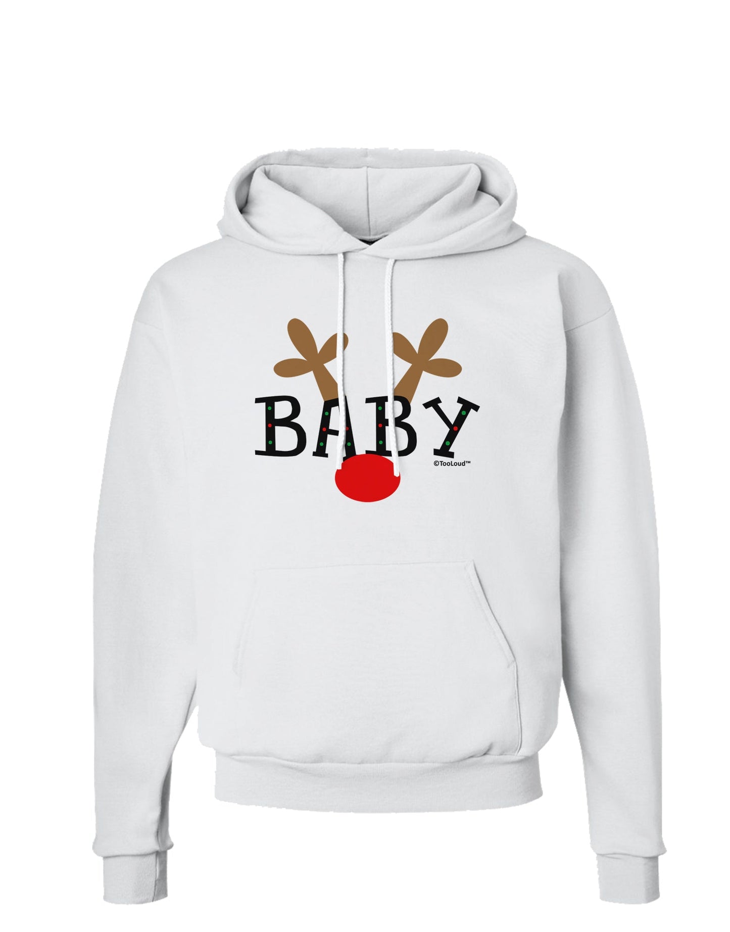 Matching Family Christmas Design - Reindeer - Baby Hoodie Sweatshirt by TooLoud-Hoodie-TooLoud-White-Small-Davson Sales