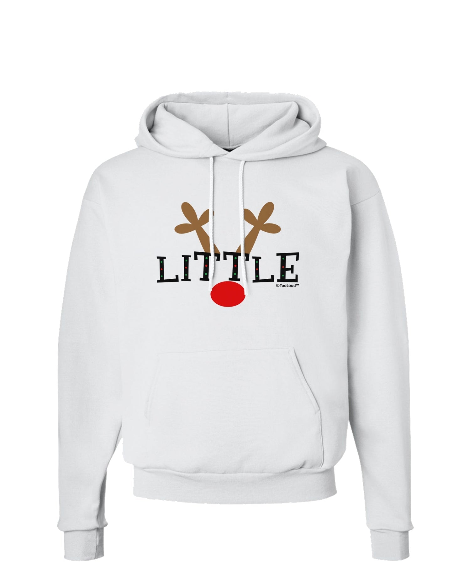 Matching Family Christmas Design - Reindeer - Little Hoodie Sweatshirt by TooLoud-Hoodie-TooLoud-White-Small-Davson Sales