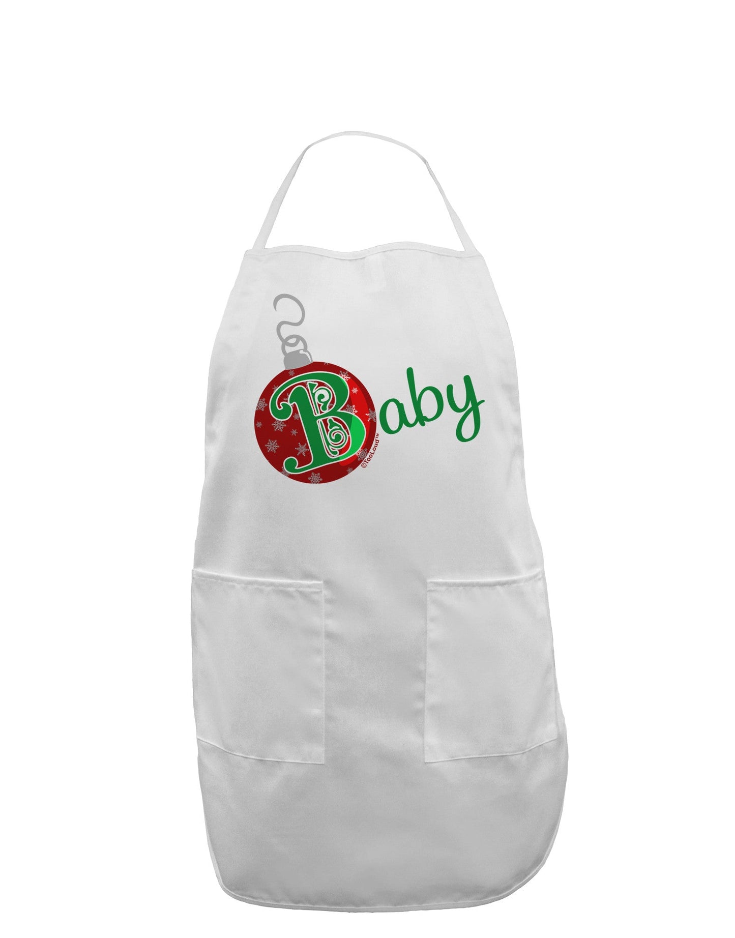 Matching Family Ornament Baby Adult Apron-Bib Apron-TooLoud-White-One-Size-Davson Sales