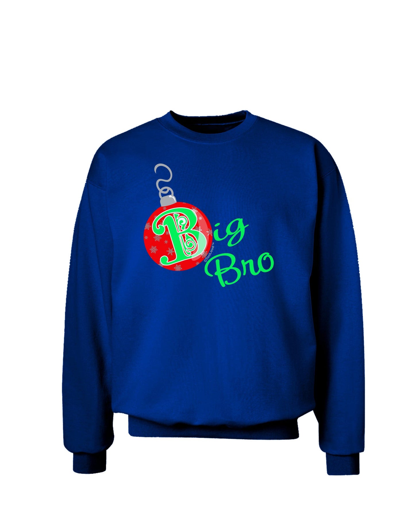 Matching Family Ornament Big Bro Adult Dark Sweatshirt-Sweatshirts-TooLoud-Deep-Royal-Blue-Small-Davson Sales