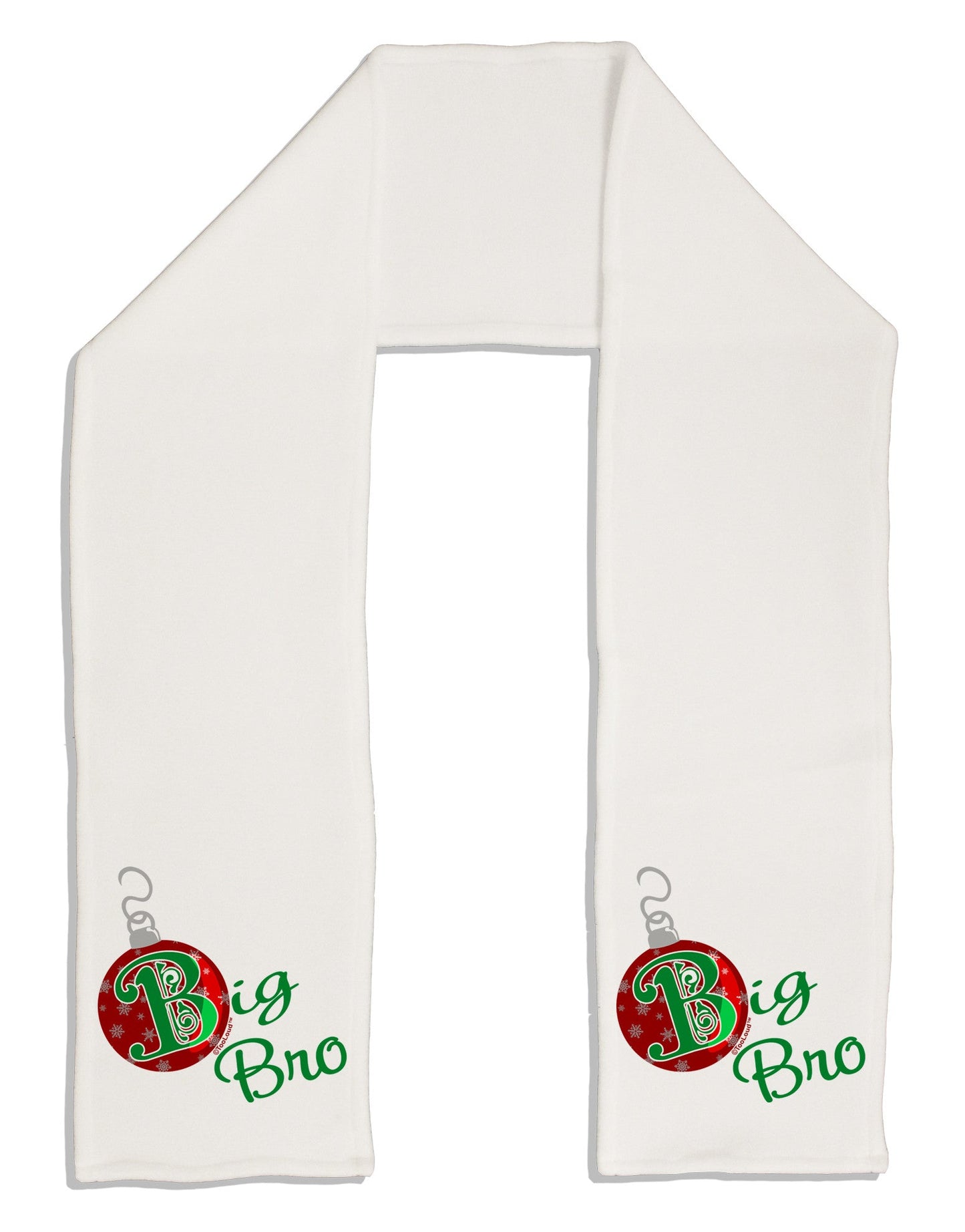 Matching Family Ornament Big Bro Adult Fleece 64" Scarf-Ornament-TooLoud-White-One-Size-Adult-Davson Sales