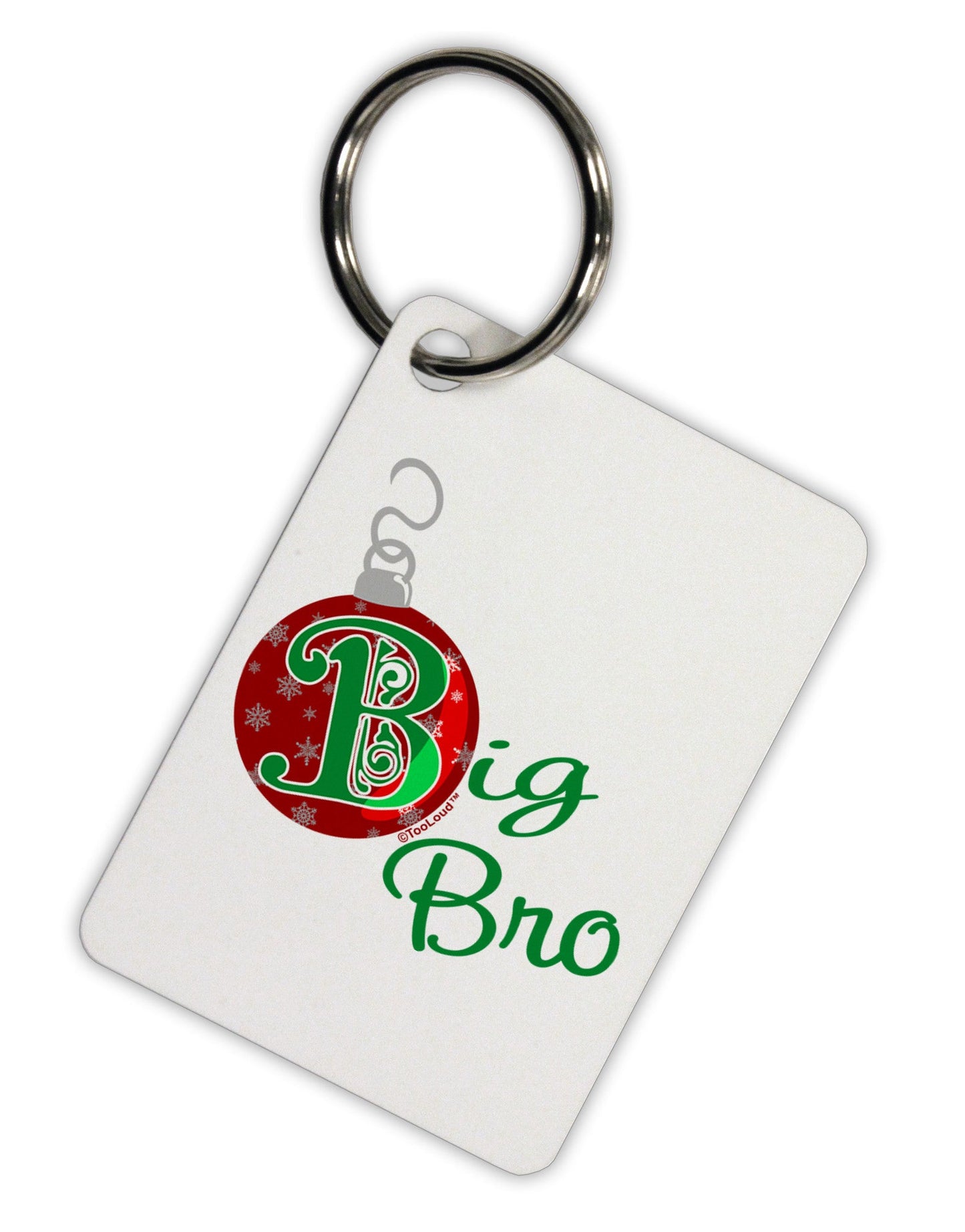 Matching Family Ornament Big Bro Aluminum Keyring Tag-Ornament-TooLoud-White-Davson Sales