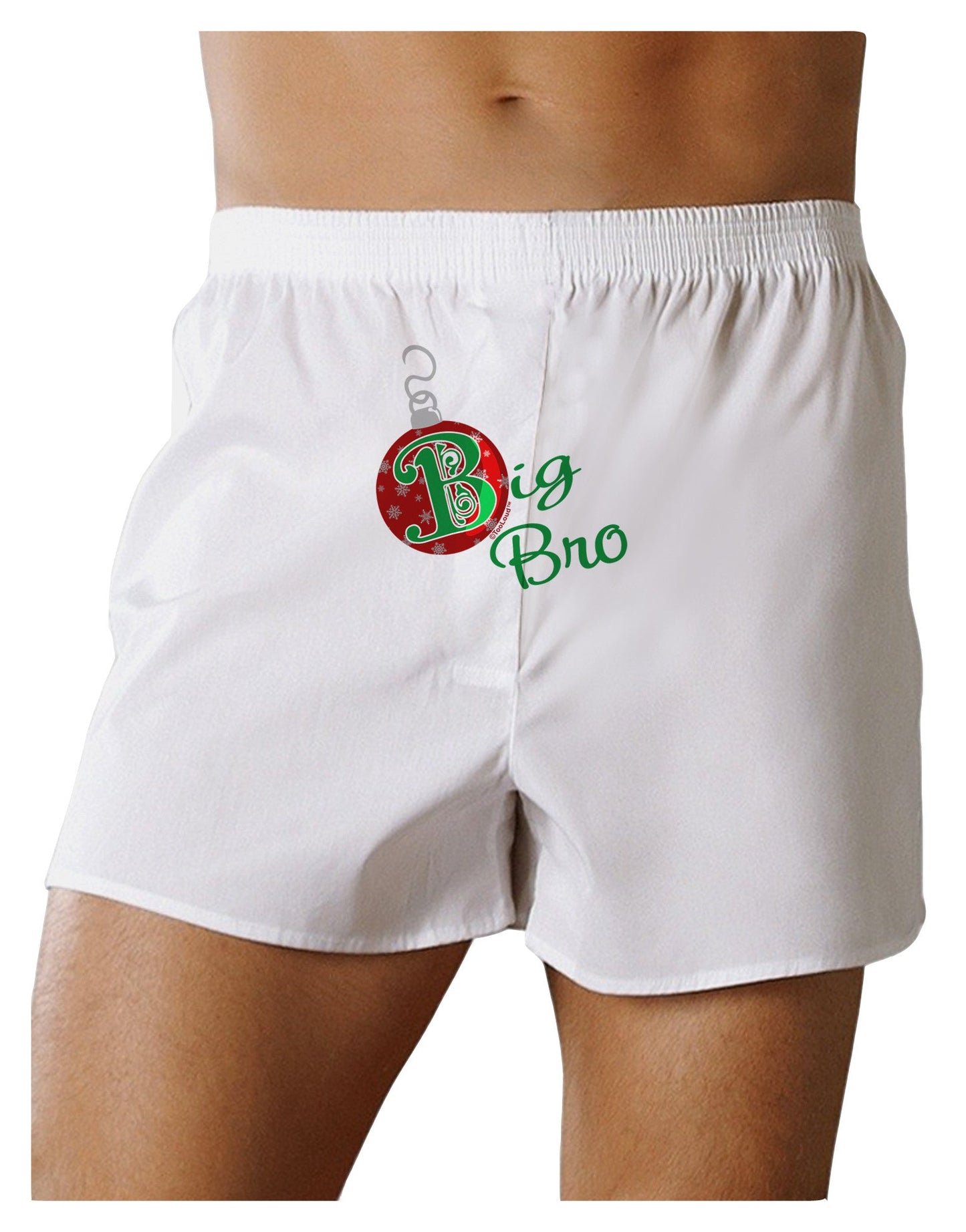 Matching Family Ornament Big Bro Front Print Boxer Shorts-Boxer Shorts-TooLoud-White-Small-Davson Sales