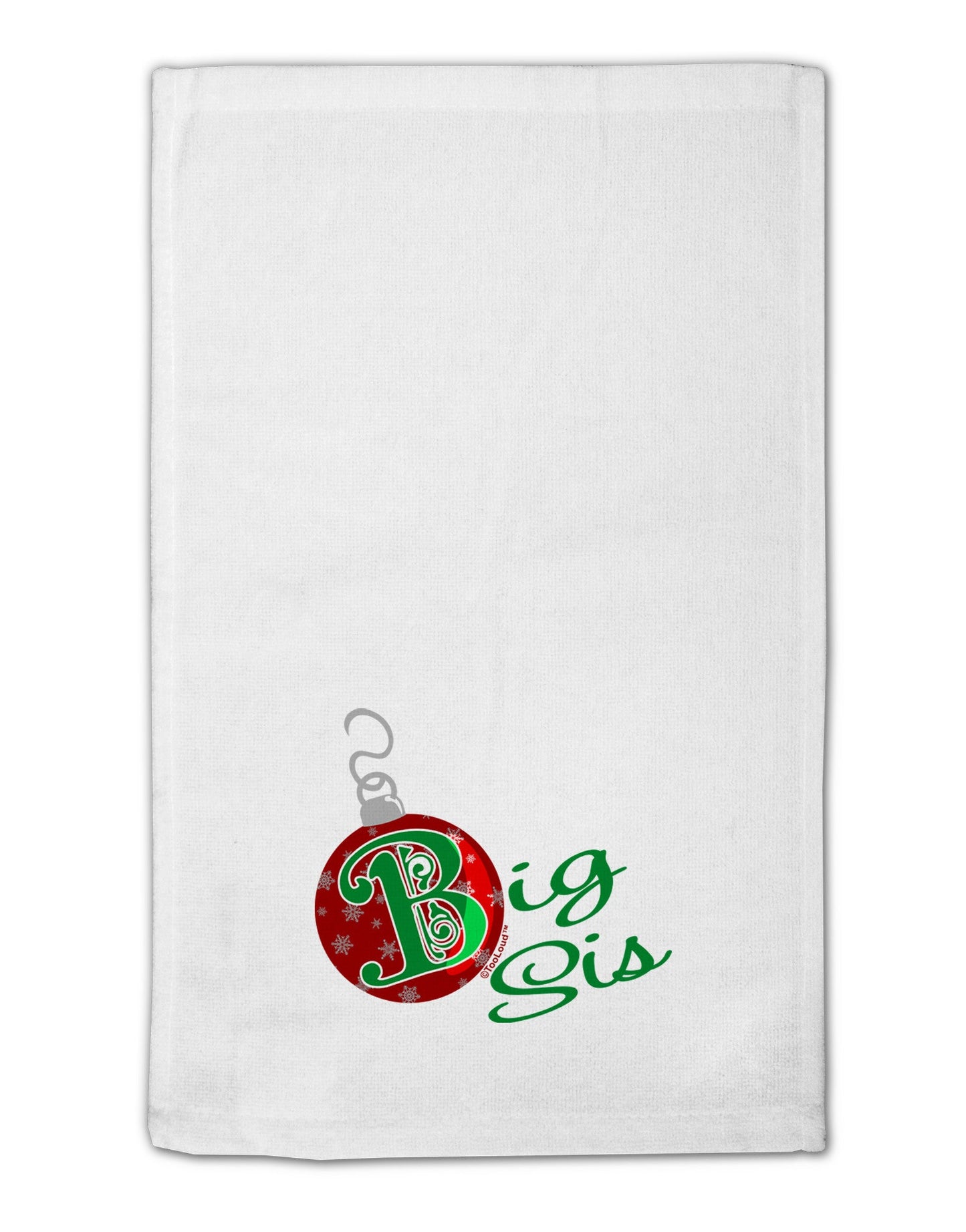 Matching Family Ornament Big Sis 11"x18" Dish Fingertip Towel-Fingertip Towel-TooLoud-White-Davson Sales