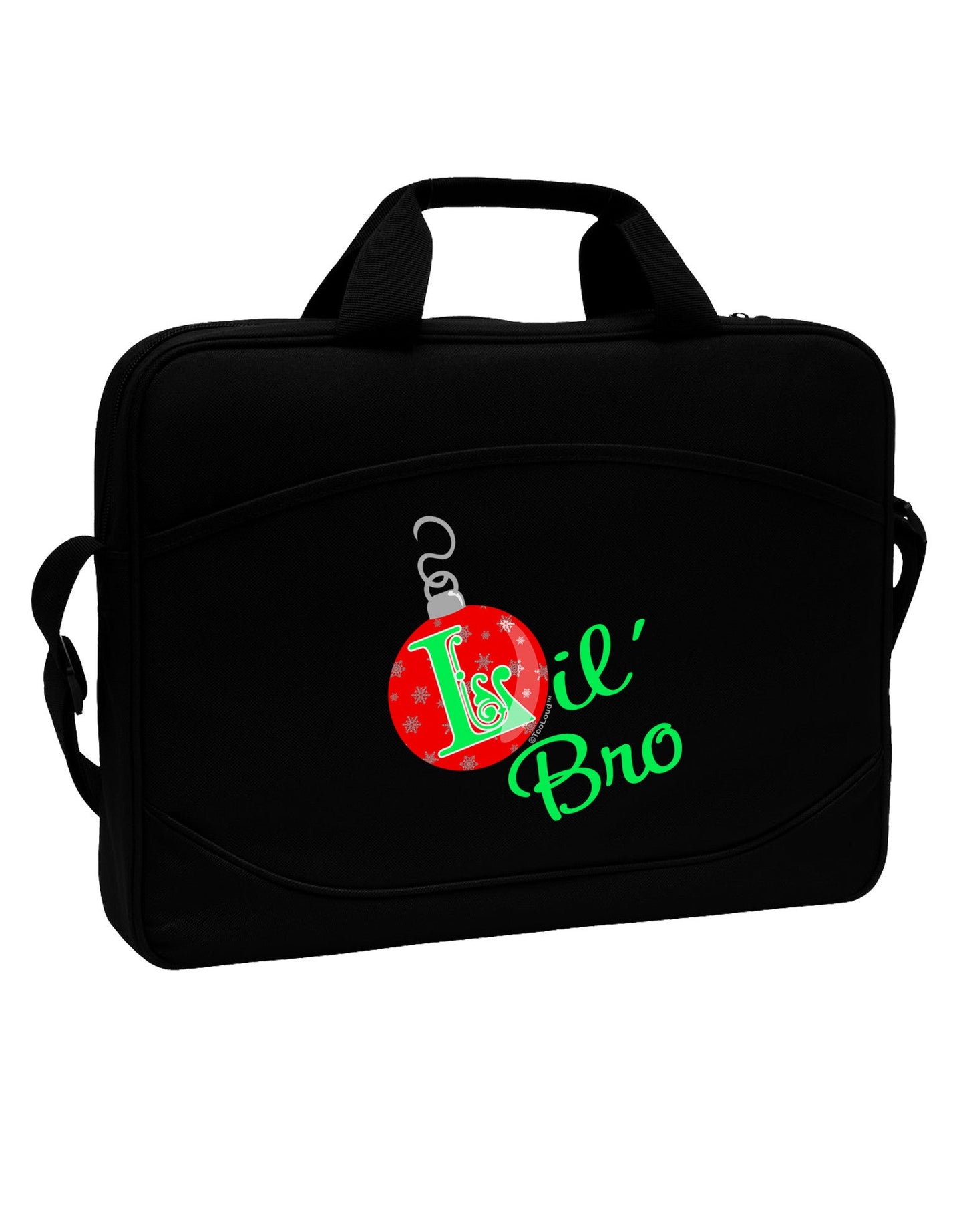 Matching Family Ornament Lil Bro 15" Dark Laptop / Tablet Case Bag-Laptop / Tablet Case Bag-TooLoud-Black-Davson Sales