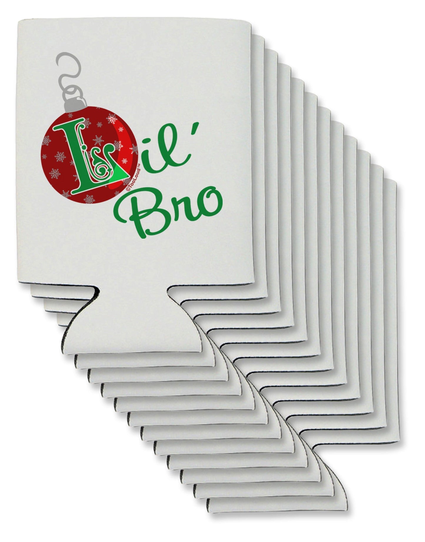 Matching Family Ornament Lil Bro Can / Bottle Insulator Coolers-Can Coolie-TooLoud-12-Davson Sales
