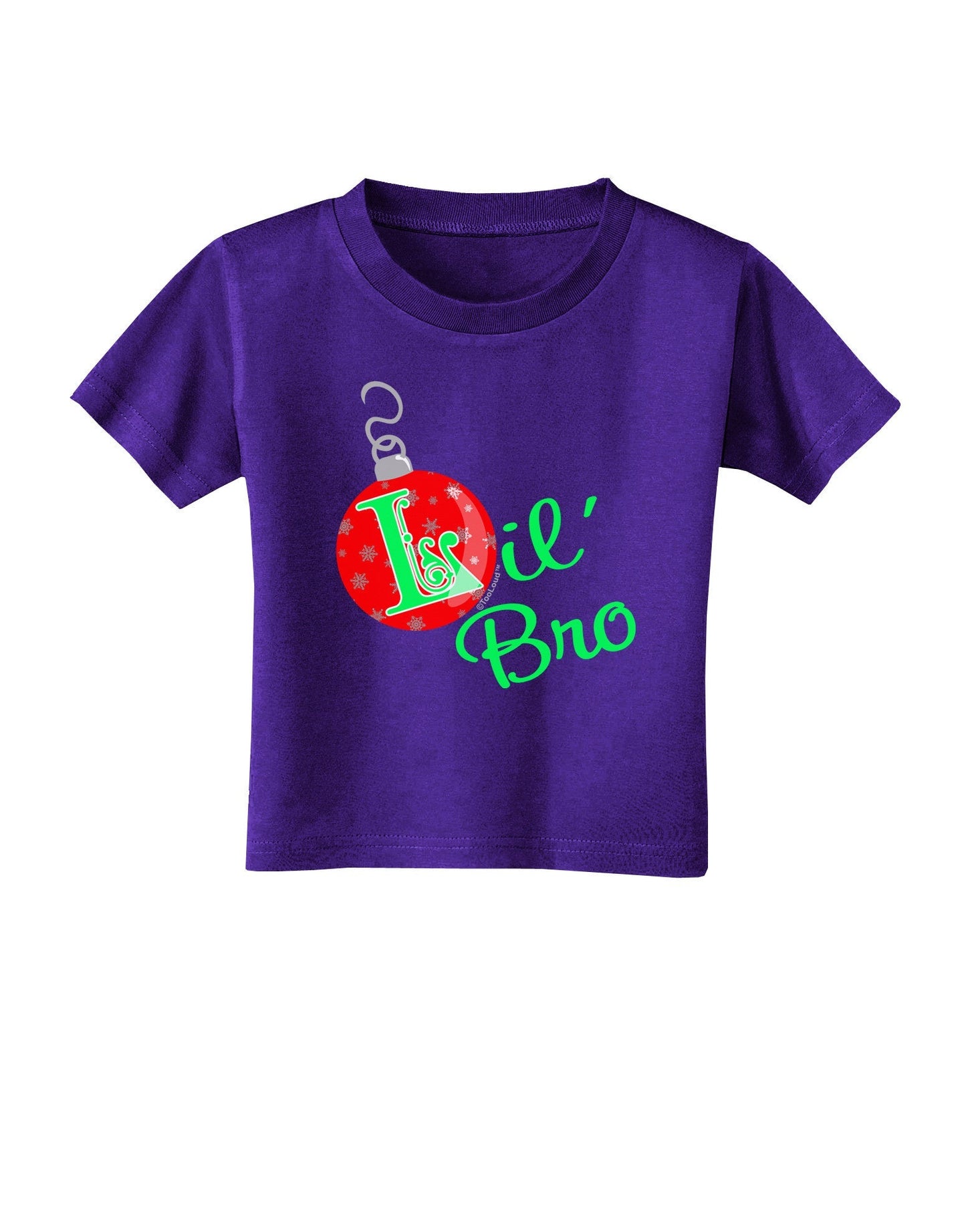 Matching Family Ornament Lil Bro Toddler T-Shirt Dark-Toddler T-Shirt-TooLoud-Purple-2T-Davson Sales