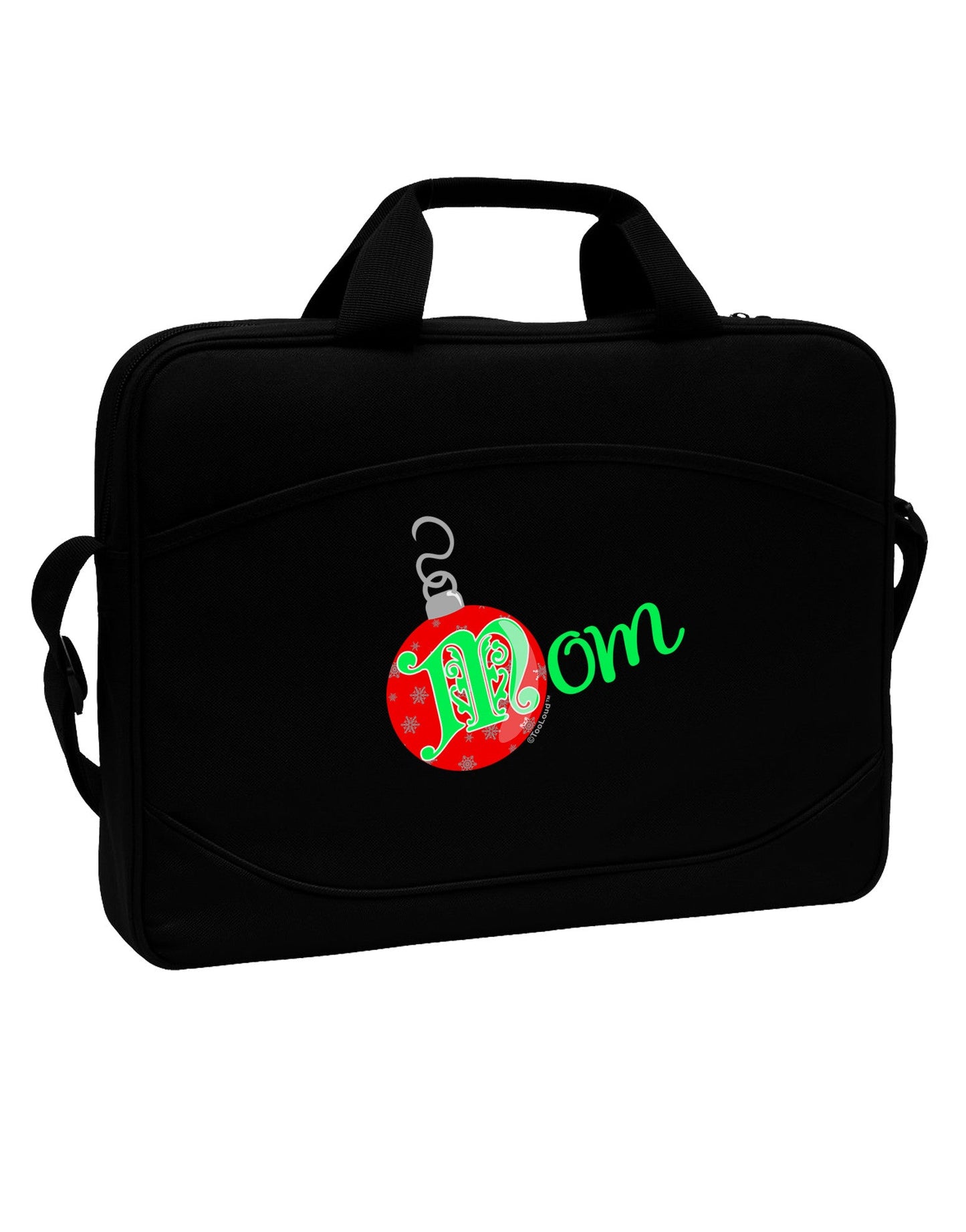 Matching Family Ornament Mom 15" Dark Laptop / Tablet Case Bag-Laptop / Tablet Case Bag-TooLoud-Black-White-Davson Sales