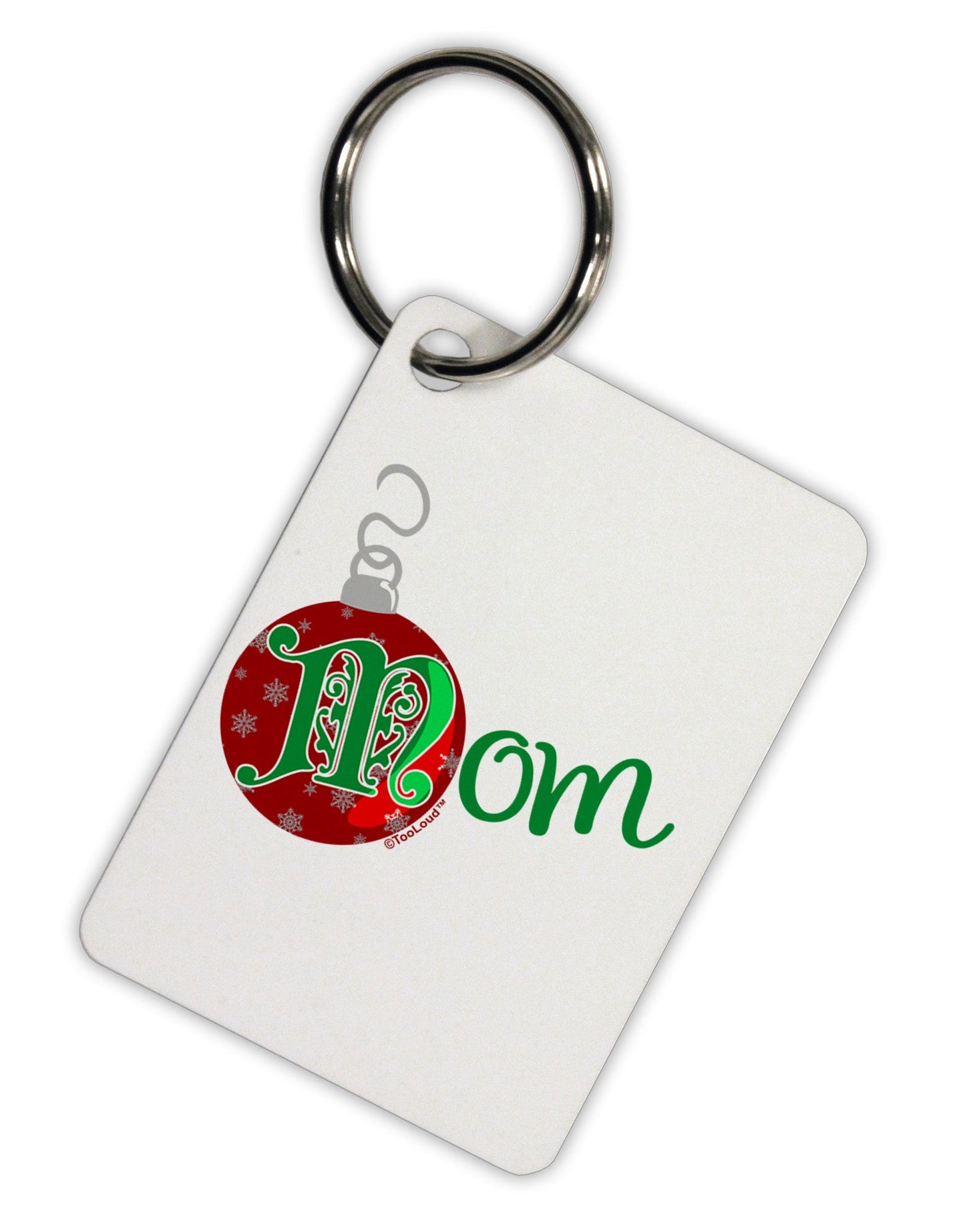 Matching Family Ornament Mom Aluminum Keyring Tag-Ornament-TooLoud-White-Davson Sales