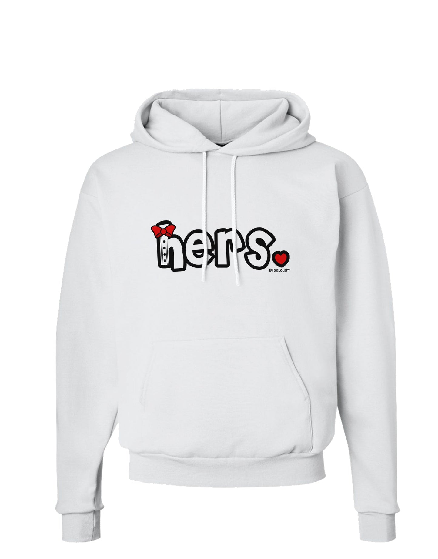 Matching His and Hers Design - Hers - Red Bow Tie Hoodie Sweatshirt by TooLoud-Hoodie-TooLoud-White-Small-Davson Sales