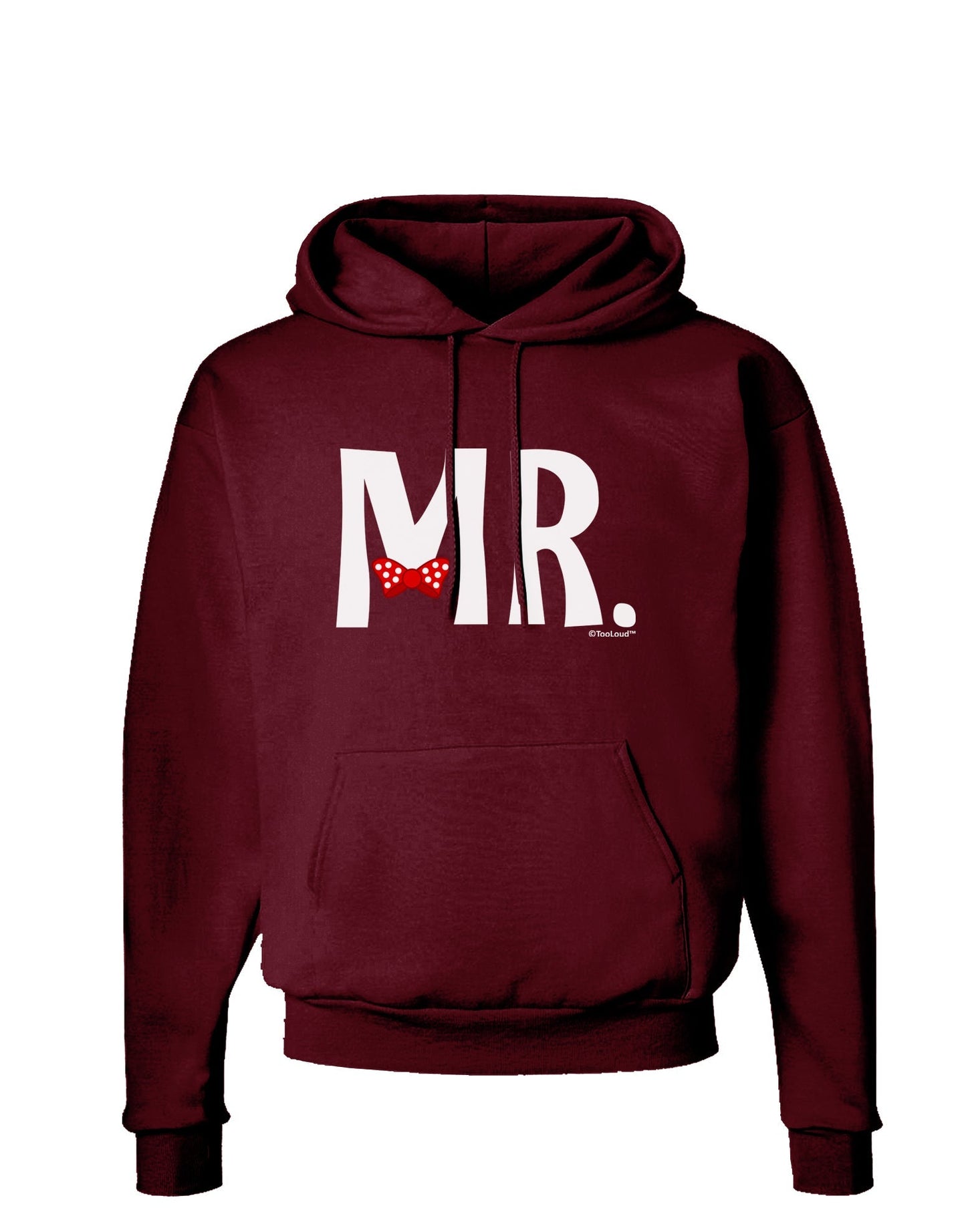 Matching Mr and Mrs Design - Mr Bow Tie Dark Hoodie Sweatshirt by TooLoud-Hoodie-TooLoud-Maroon-Small-Davson Sales