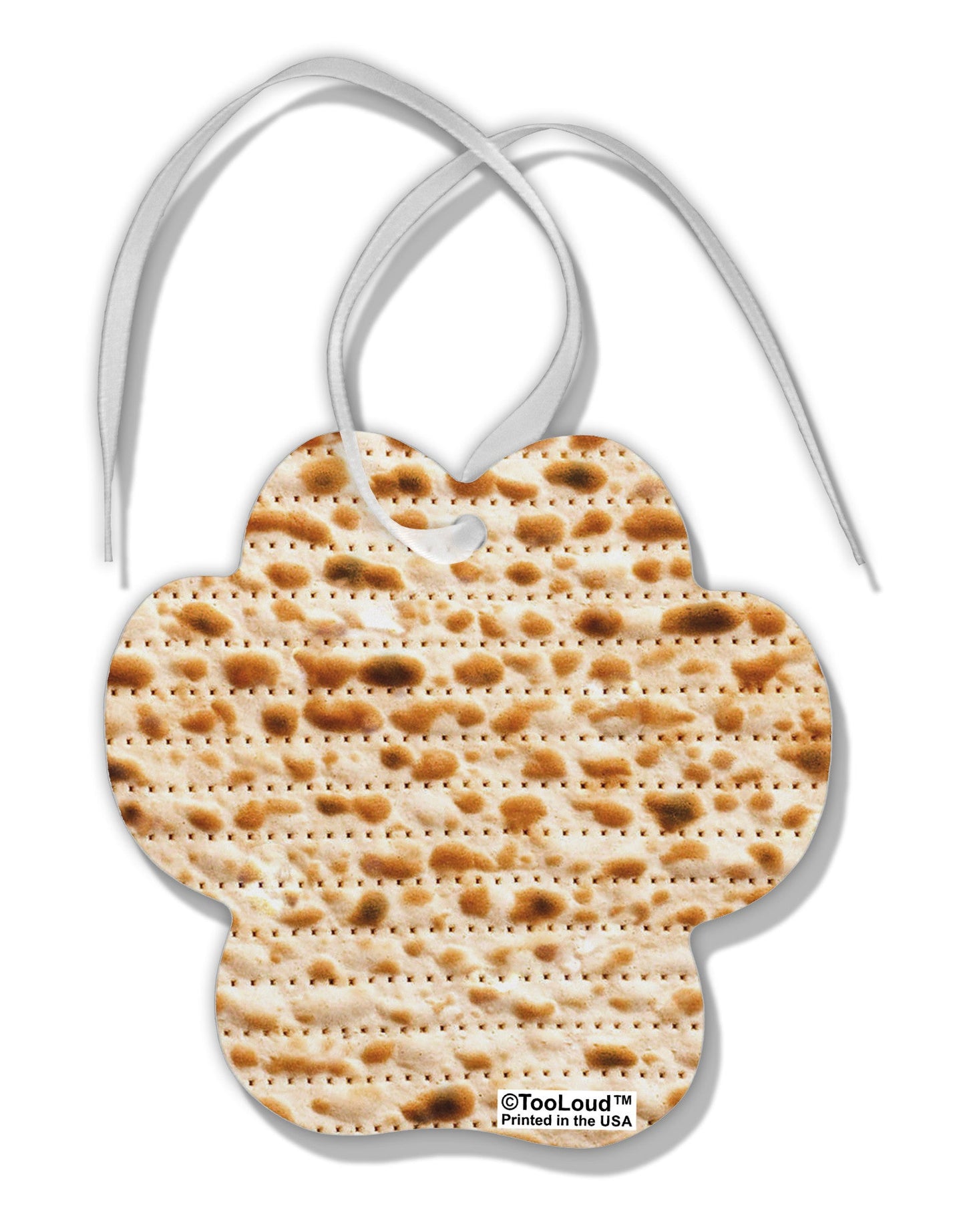 Matzo Paw Print Shaped Ornament All Over Print-Ornament-TooLoud-White-Davson Sales