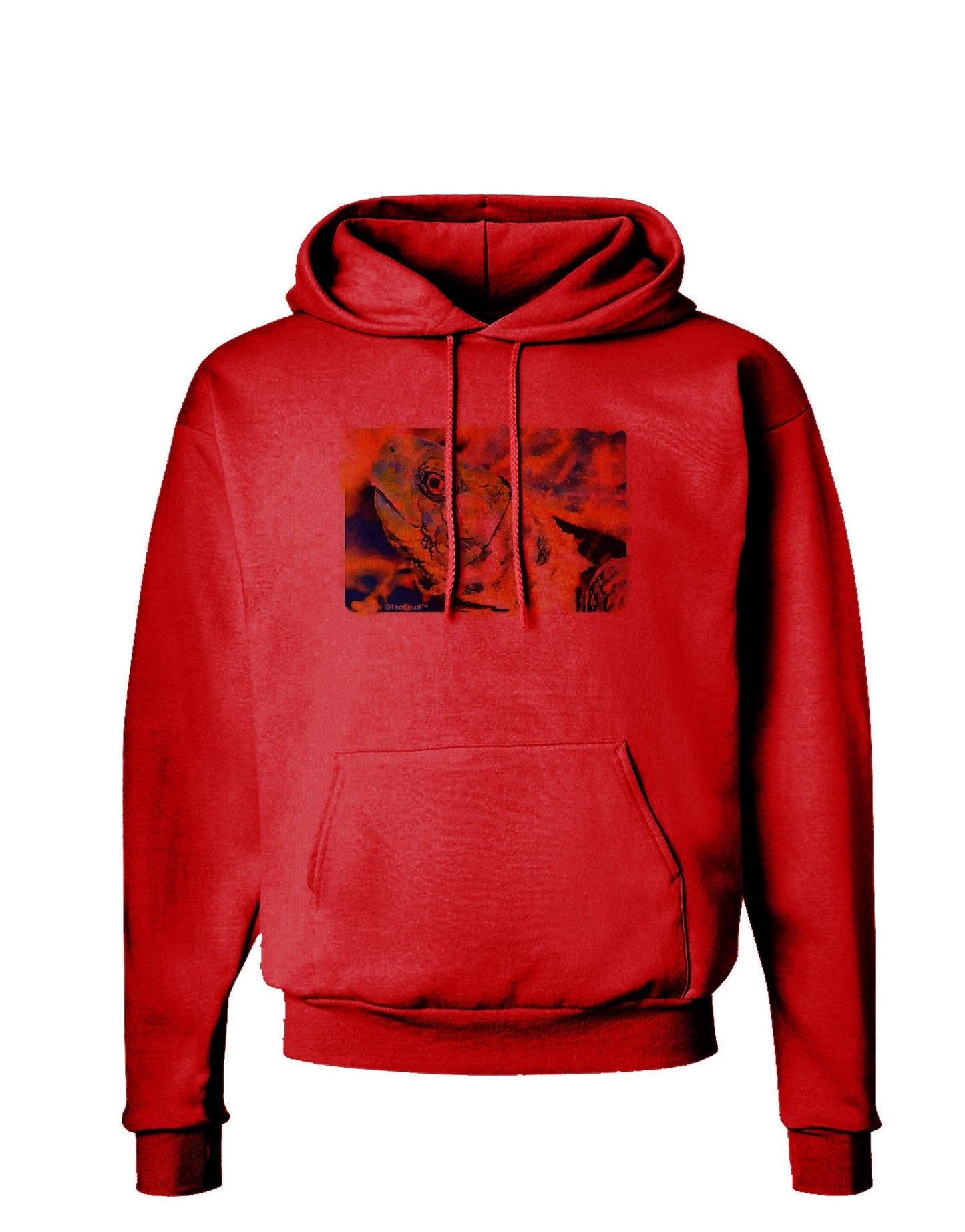 Menacing Turtle Watercolor Hoodie Sweatshirt-Hoodie-TooLoud-Red-Small-Davson Sales