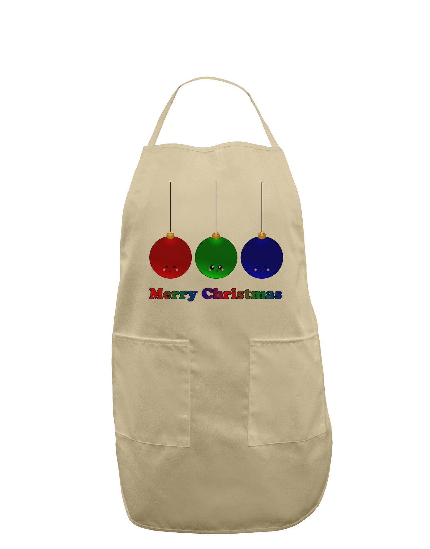 Merry Christmas Cute Christmas Ornaments Adult Apron-Bib Apron-TooLoud-Stone-One-Size-Davson Sales