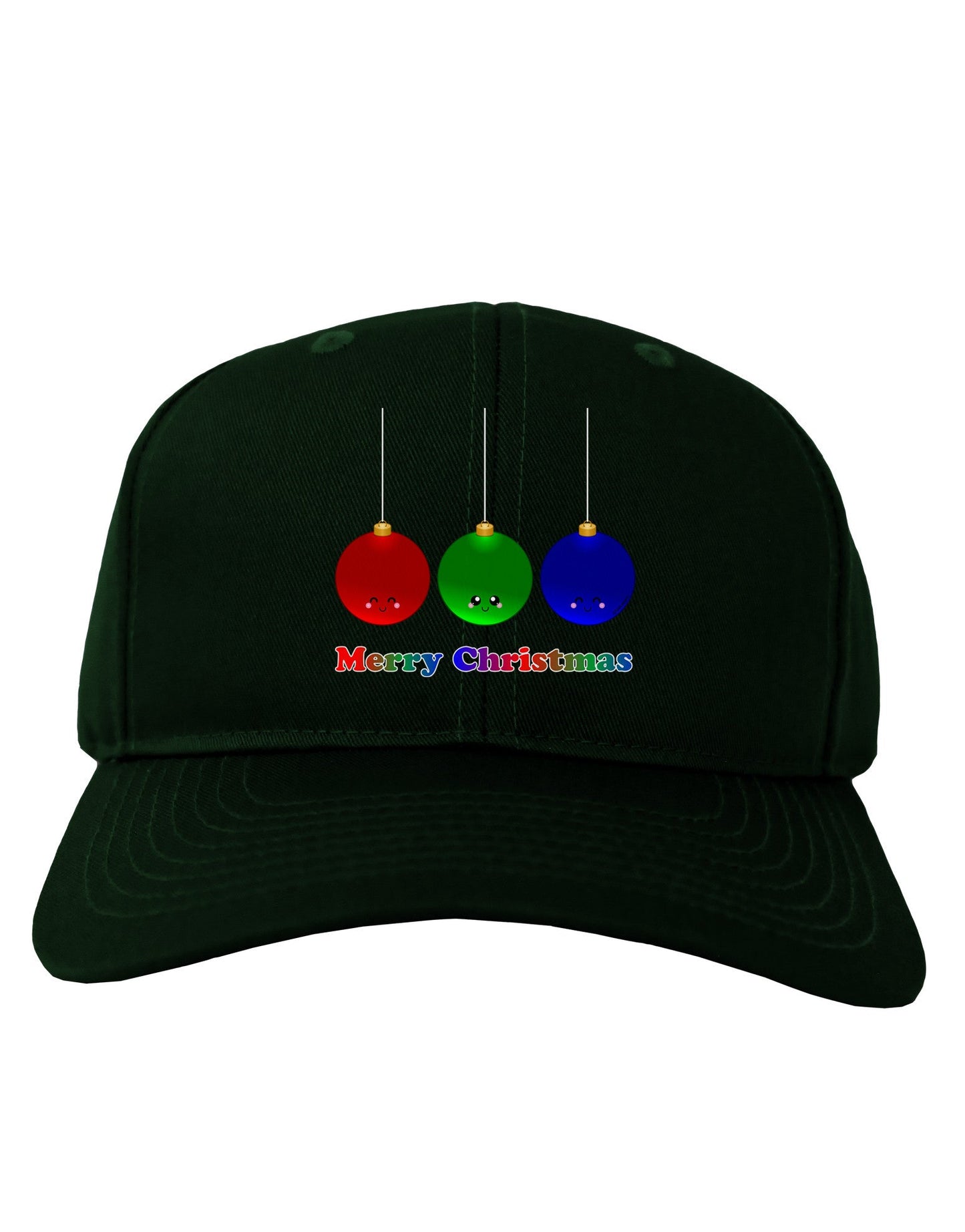 Merry Christmas Cute Christmas Ornaments Adult Dark Baseball Cap Hat-Baseball Cap-TooLoud-Hunter-Green-One Size-Davson Sales