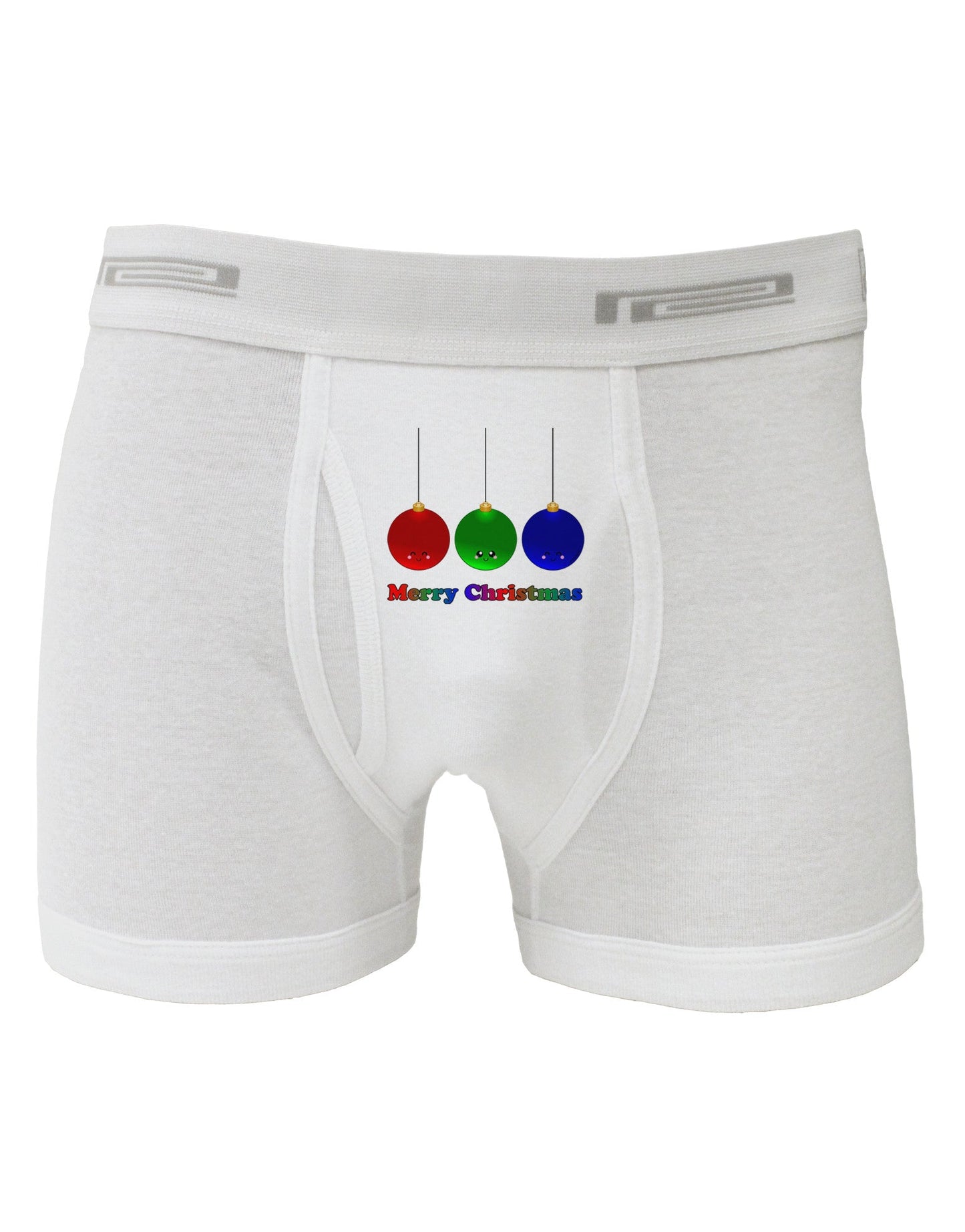 Merry Christmas Cute Christmas Ornaments Boxer Briefs-Boxer Briefs-TooLoud-White-Small-Davson Sales