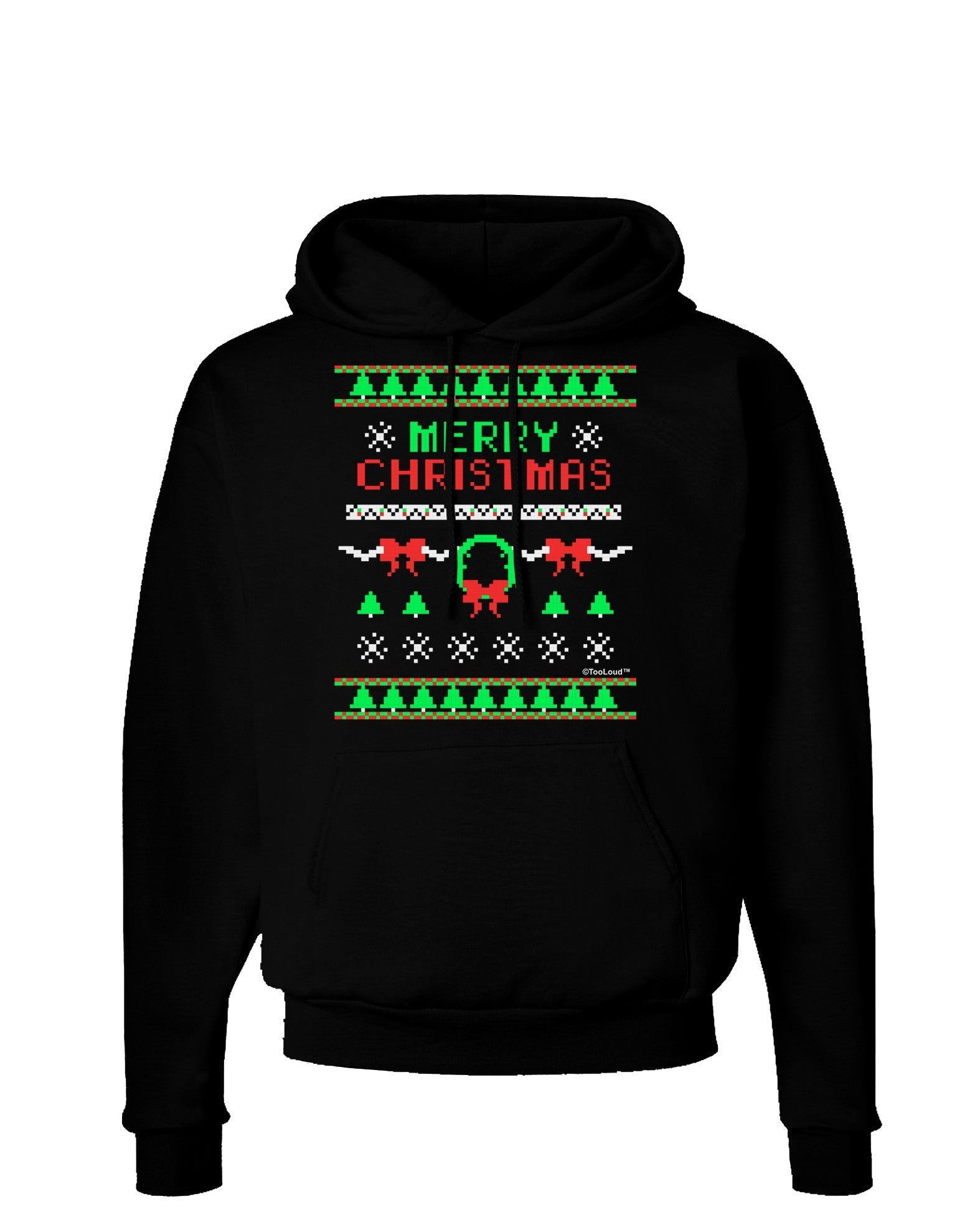 Merry Christmas Ugly Christmas Sweater Dark Hoodie Sweatshirt