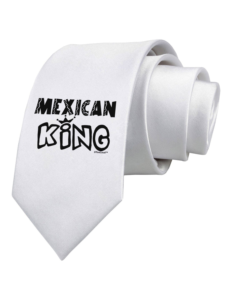 Mexican King - Cinco de Mayo Printed White Necktie-Necktie-TooLoud-White-One-Size-Davson Sales